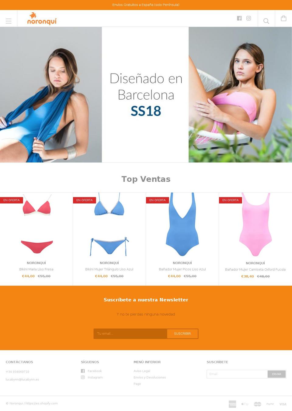 noronqui.es shopify website screenshot