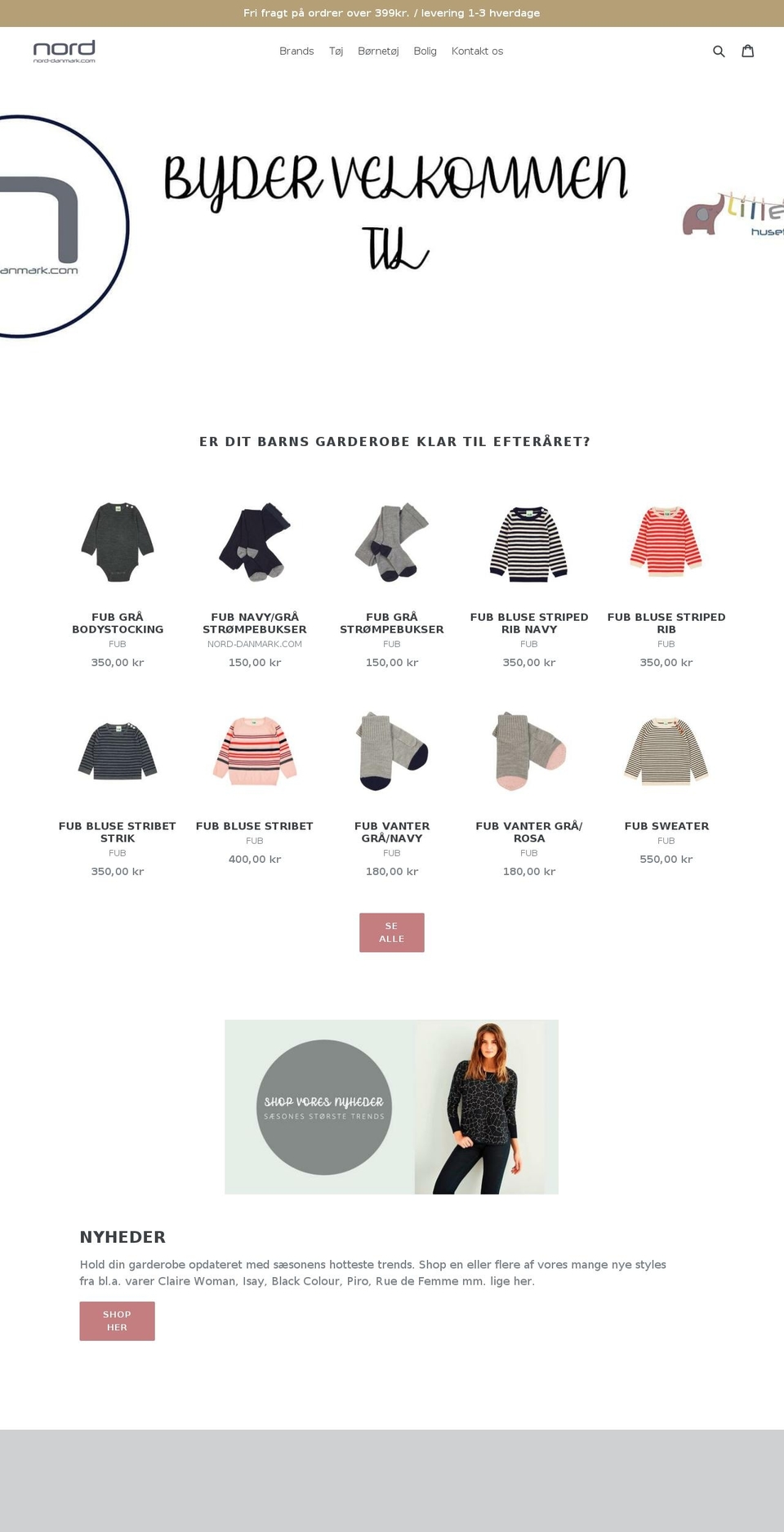 Megamenu Shopify theme site example norr-danmark.com