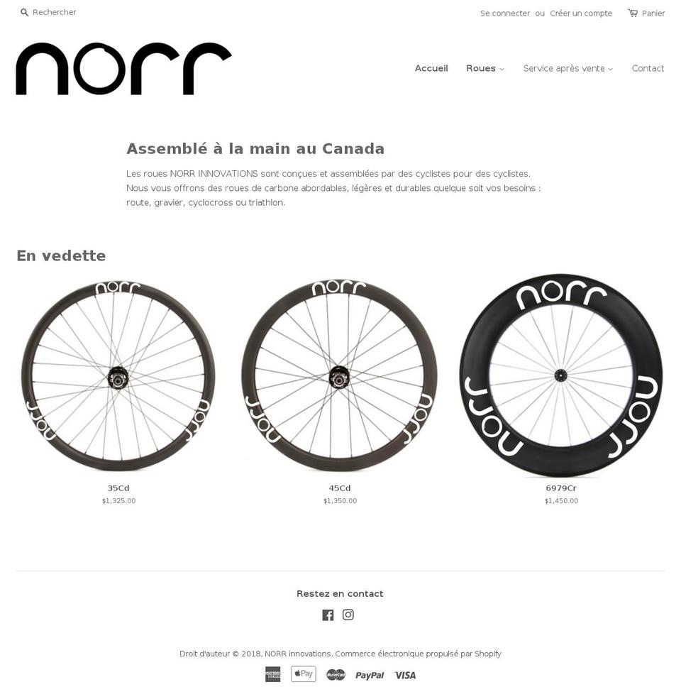 norrinnovations.ca shopify website screenshot