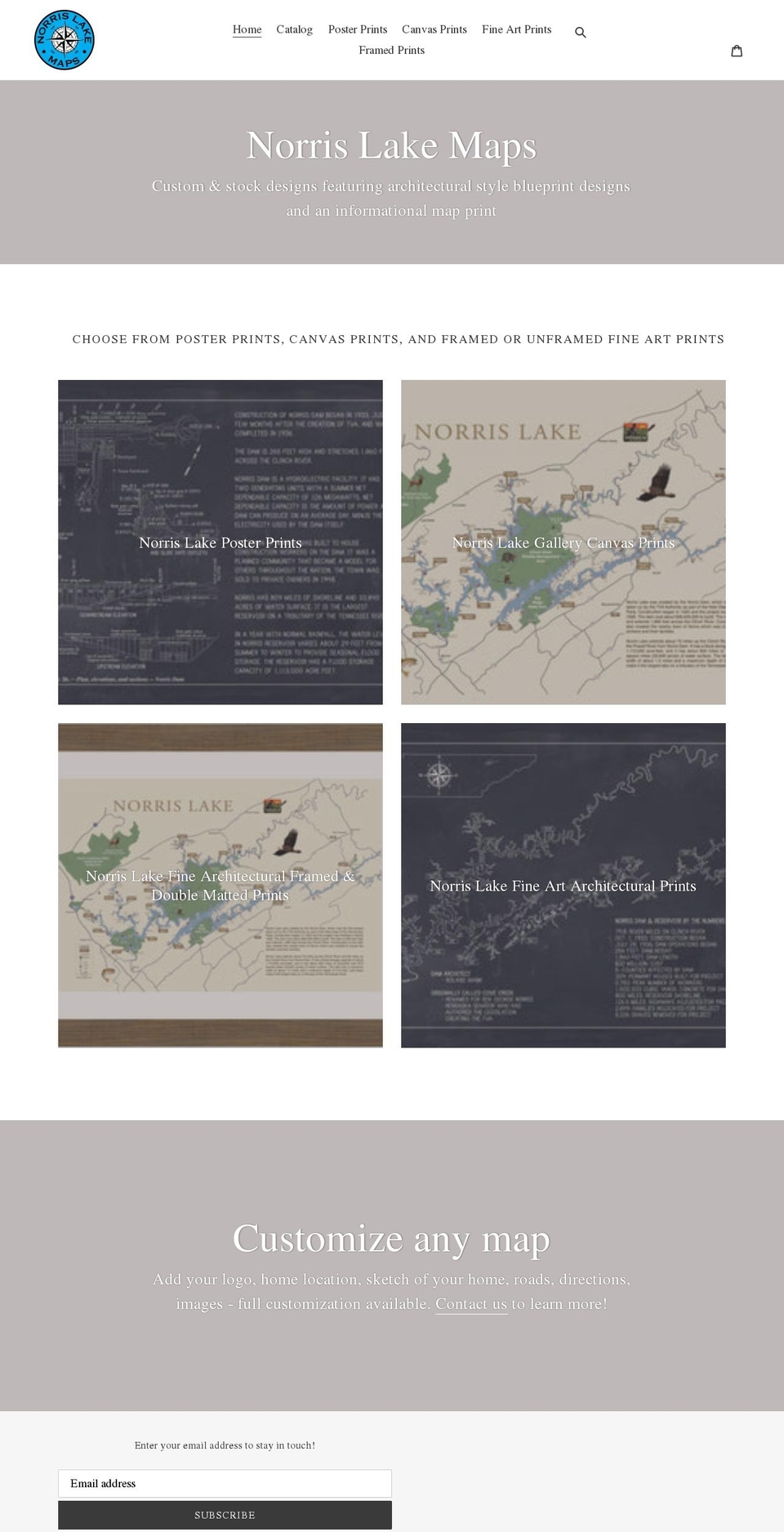 norrislakemaps.com shopify website screenshot