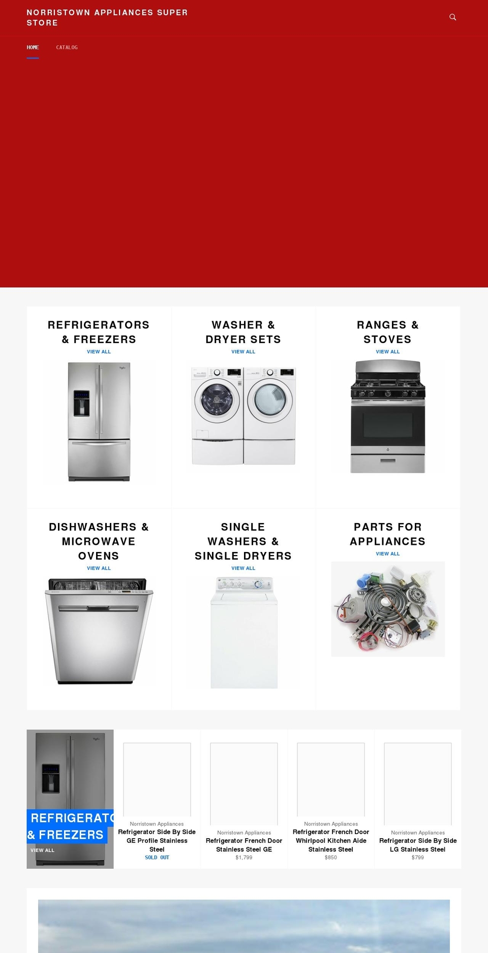 norristownappliances.com shopify website screenshot