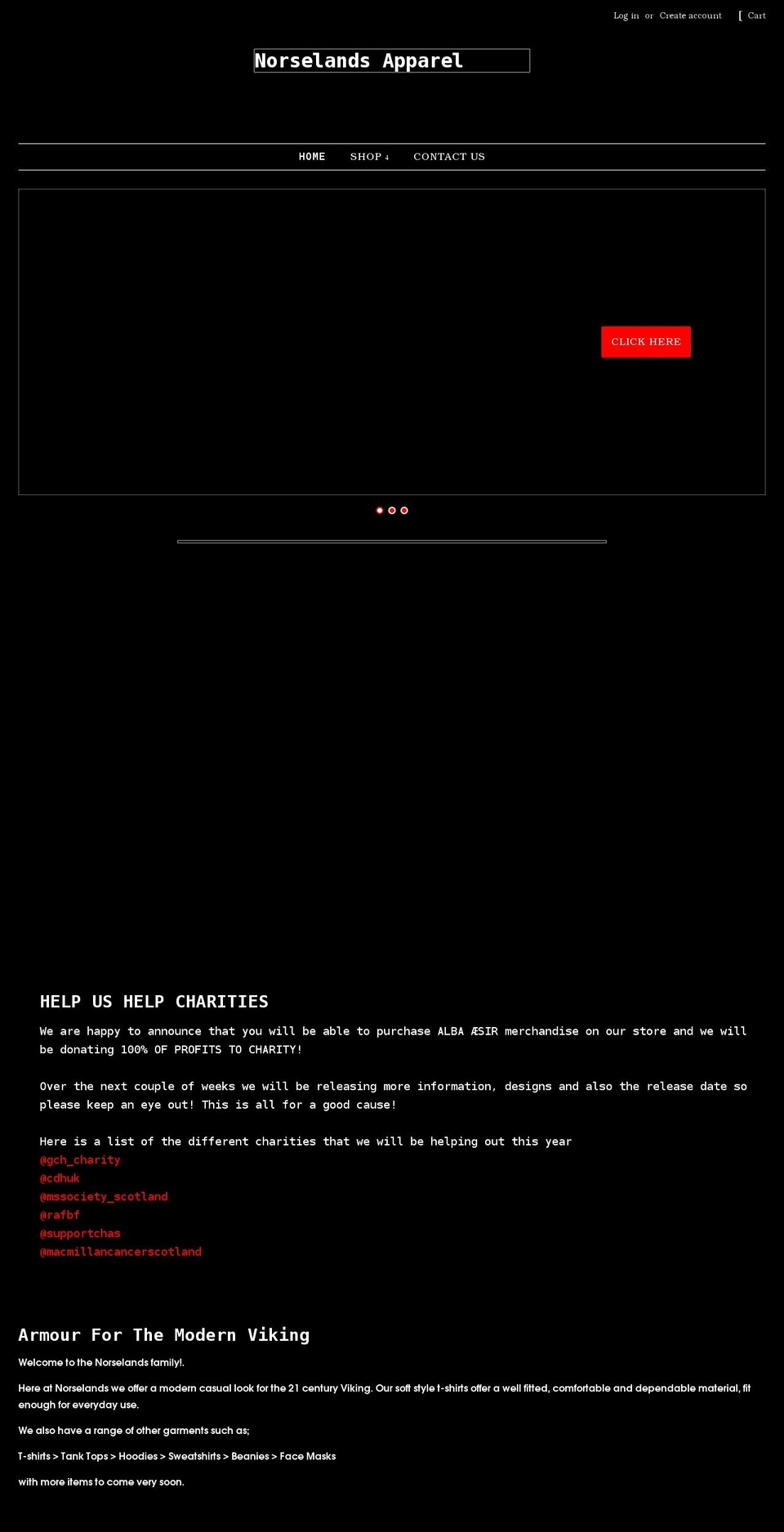 norselands.com shopify website screenshot