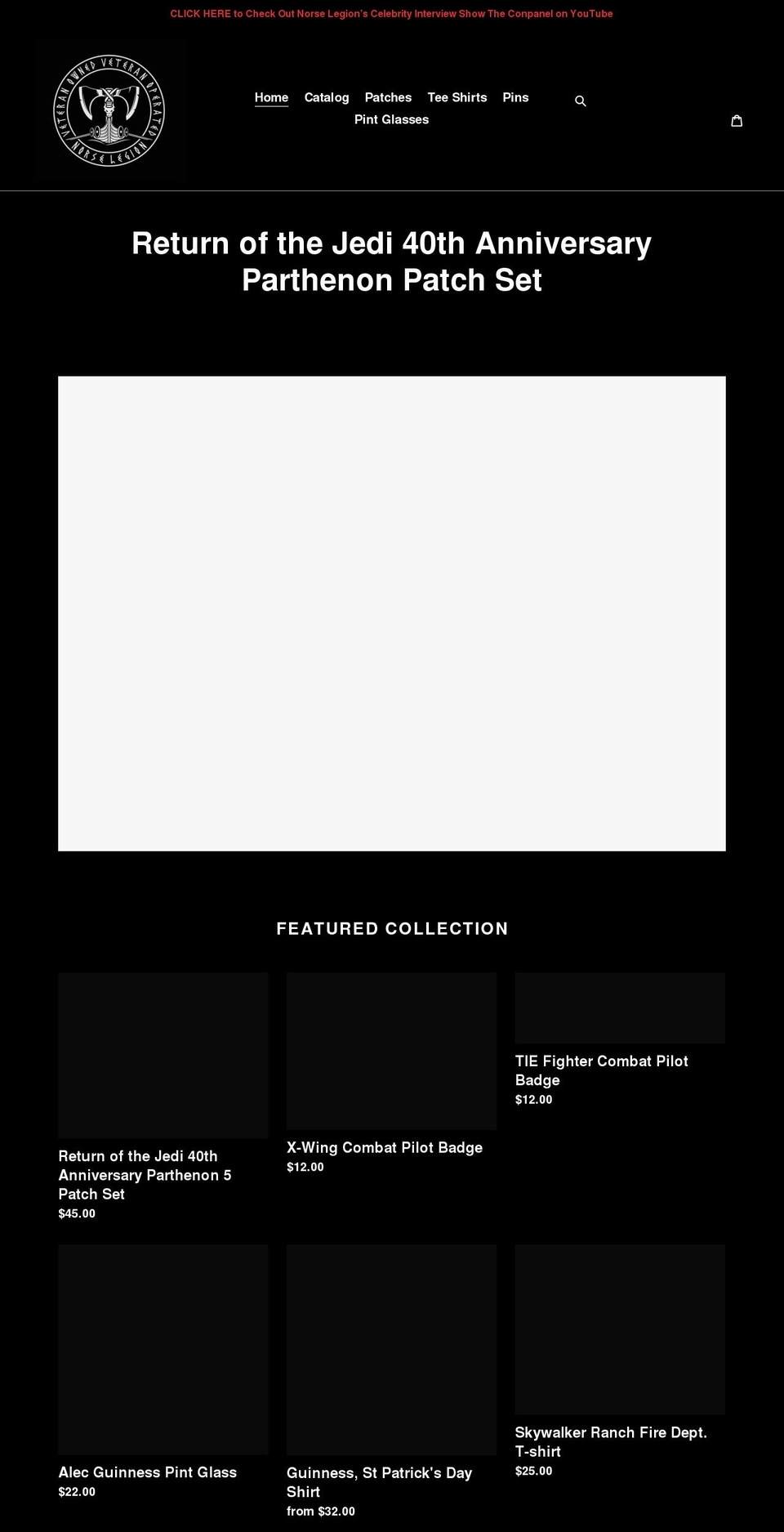 norselegionstore.com shopify website screenshot