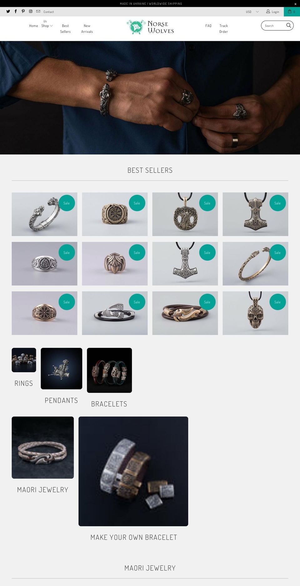 norsewolves.com — Shopify storefront screenshot