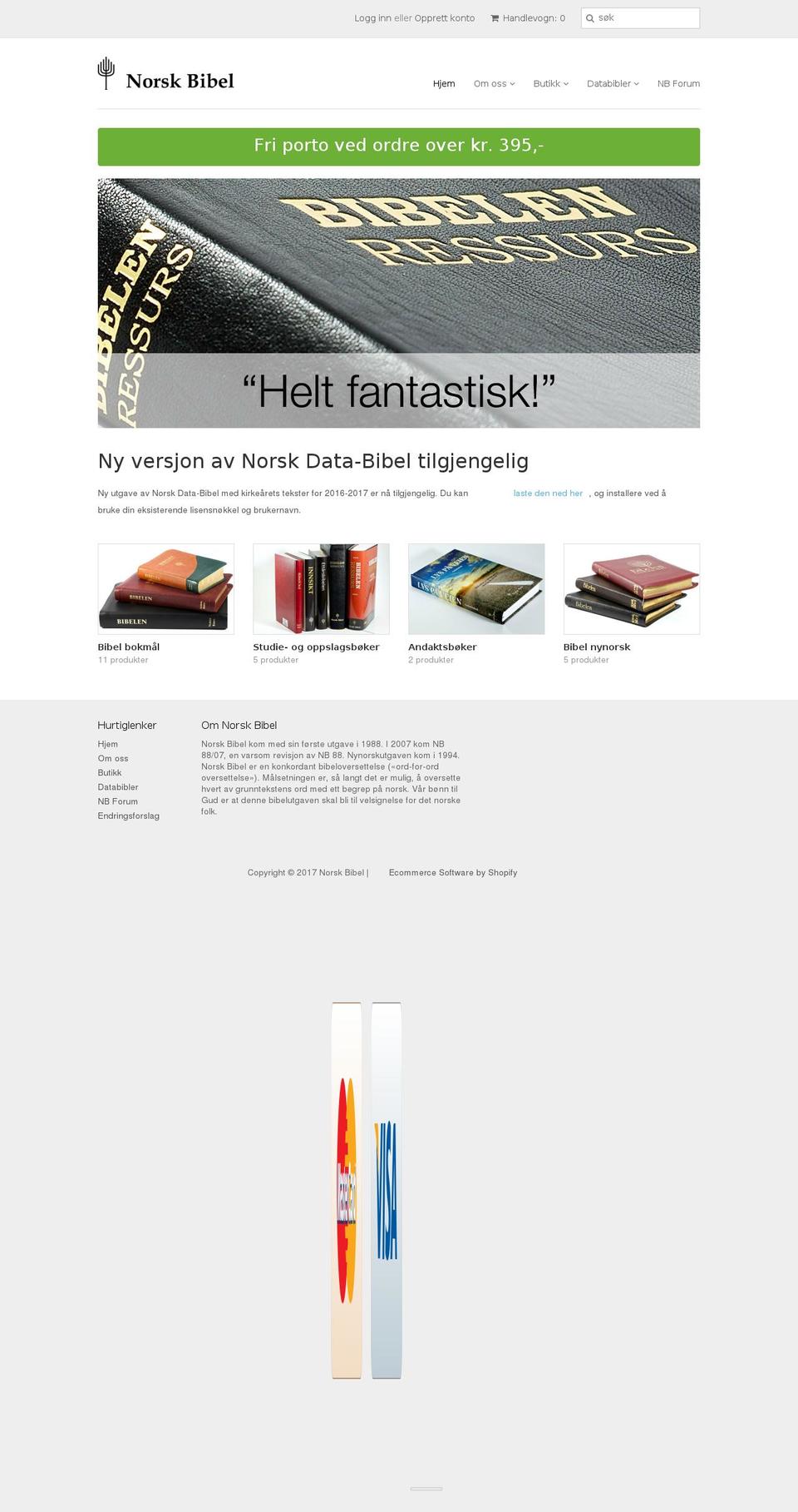 norsk-bibel.no shopify website screenshot
