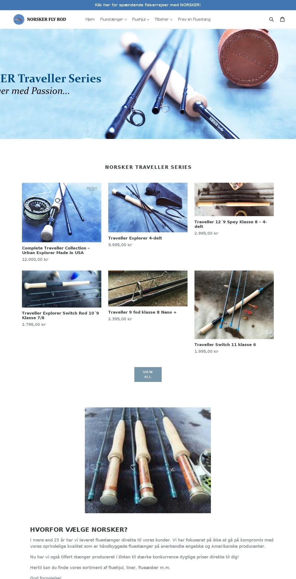 norskerflyrod.com shopify website screenshot