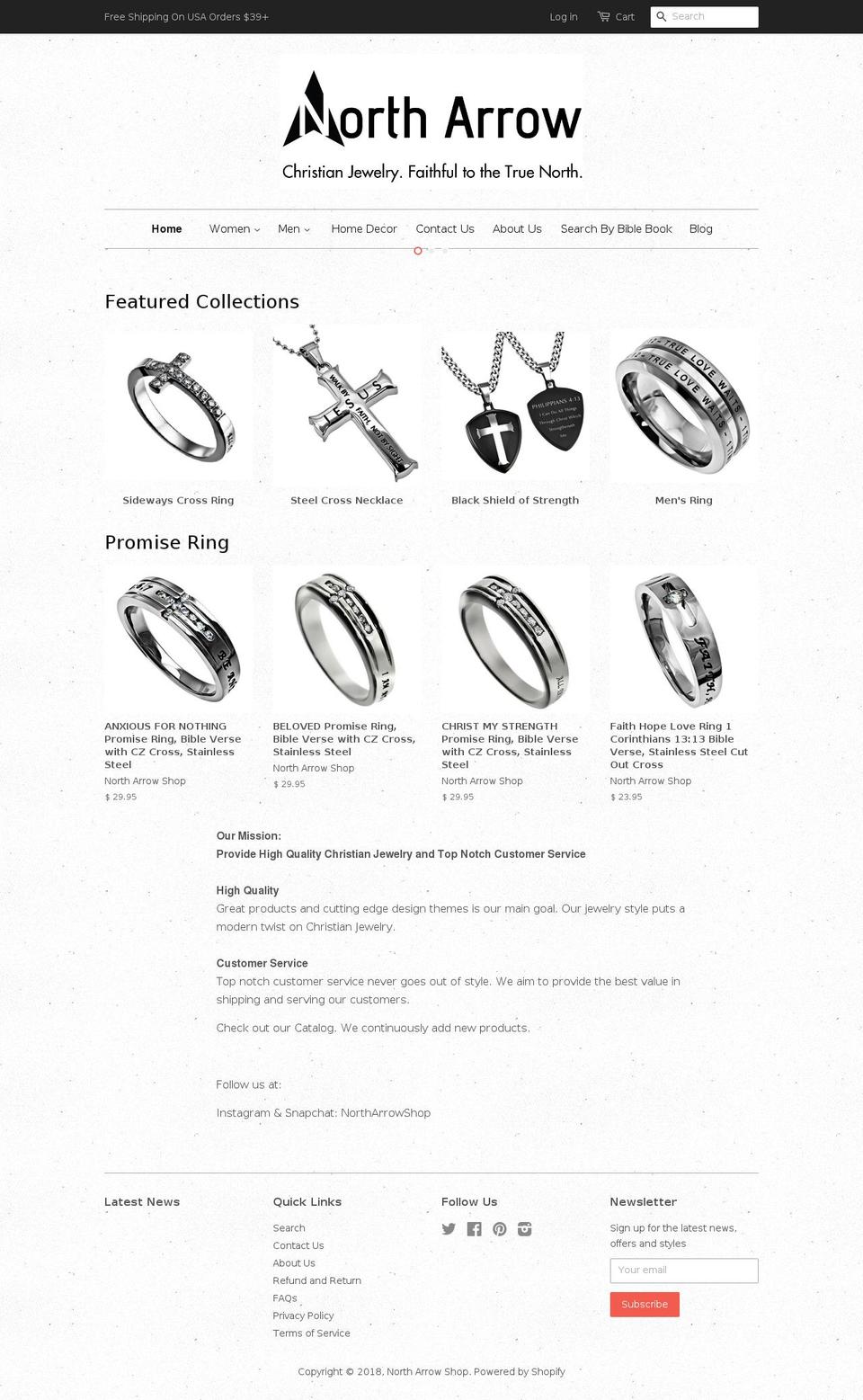 north-arrow-shop.myshopify.com shopify website screenshot