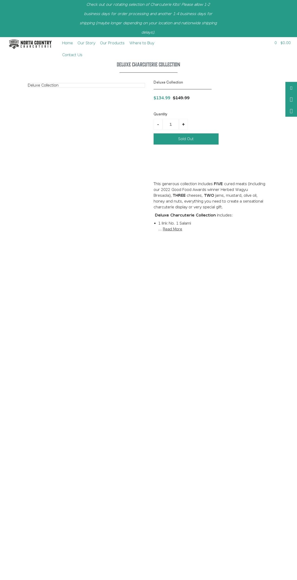 north-country-charcuterie.myshopify.com shopify website screenshot