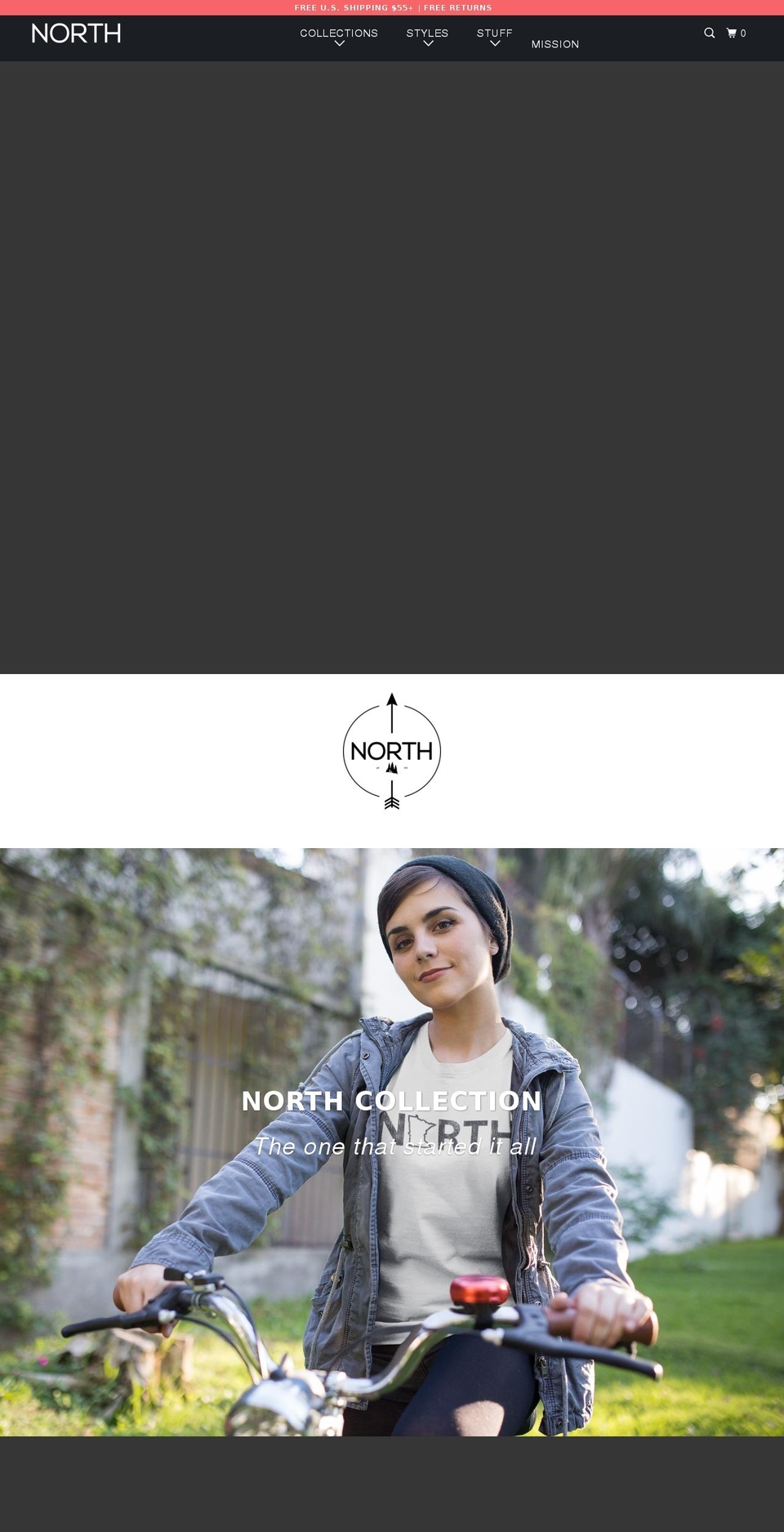 North Shopify theme site example north-mn.com