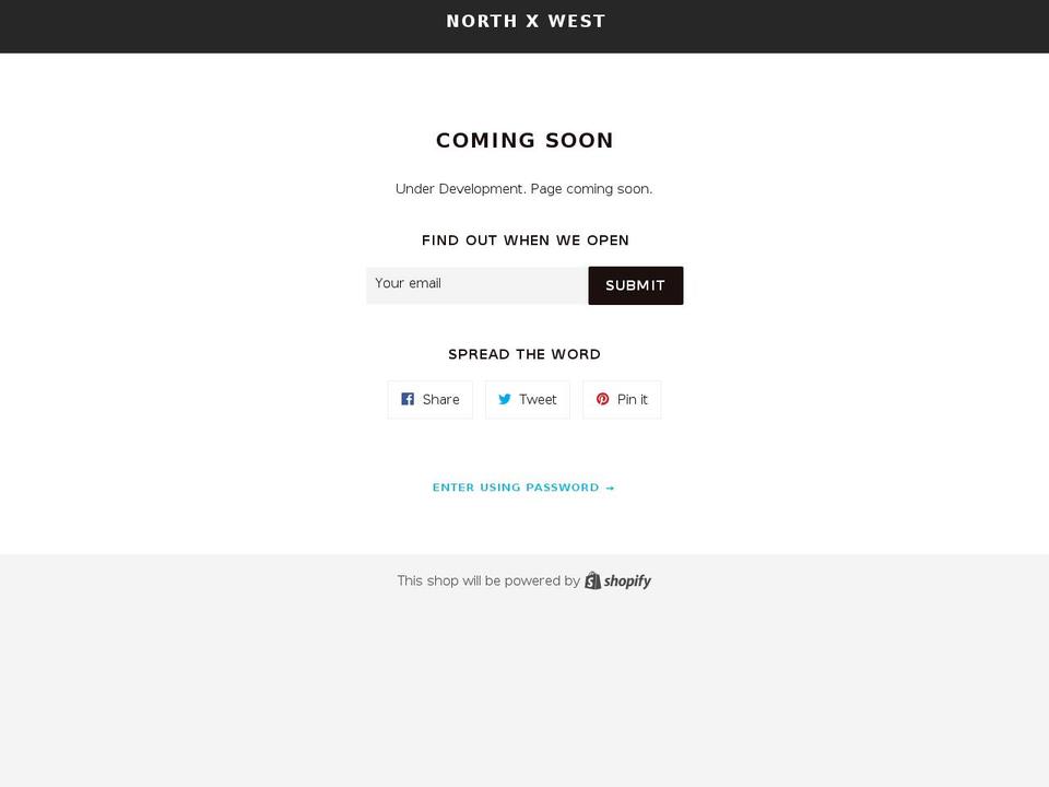 north-x-west.com — Shopify storefront screenshot