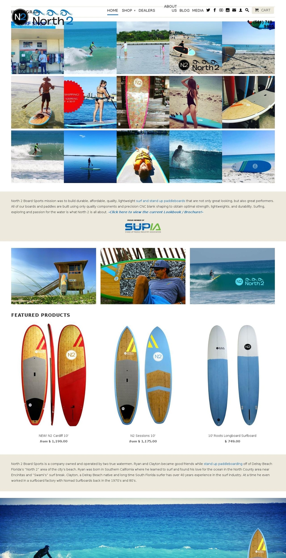 north2boards.com shopify website screenshot