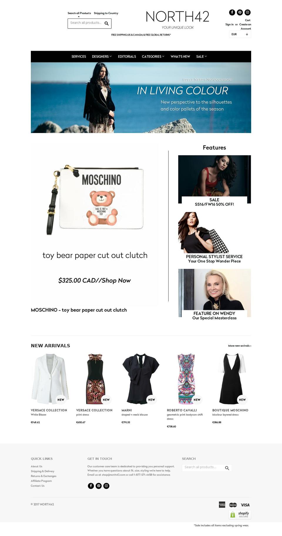 north42.com shopify website screenshot