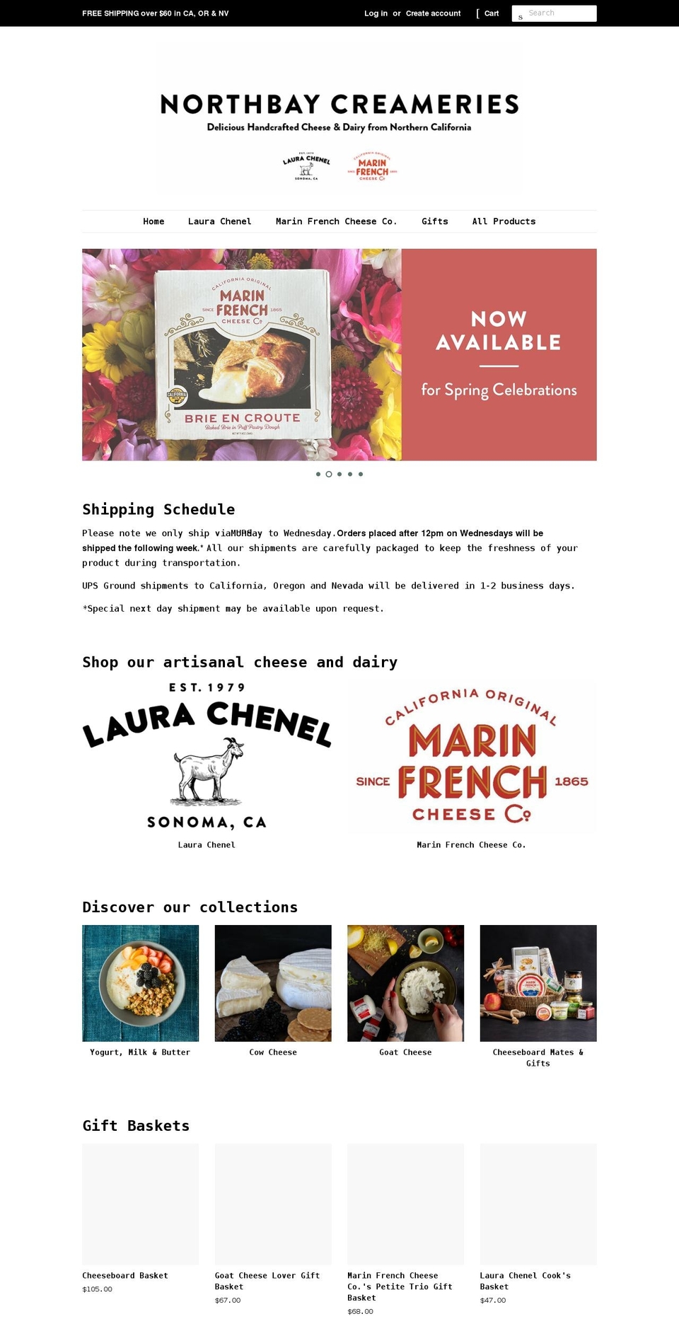 northbaycreameries.com shopify website screenshot