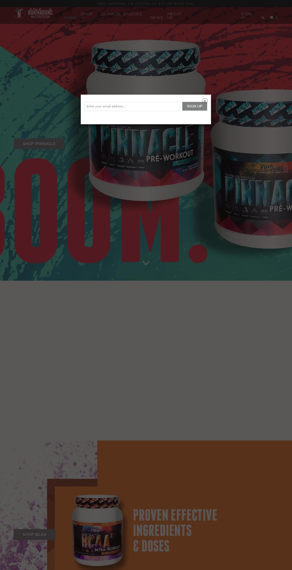 northboundnutrition.net shopify website screenshot