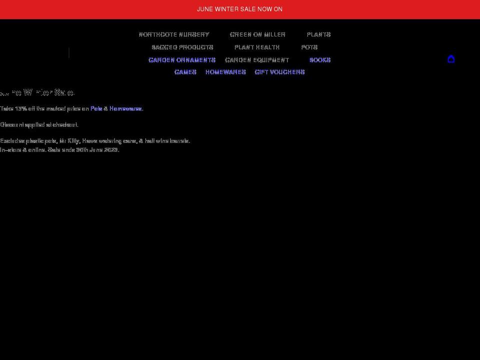 northcotenursery.myshopify.com shopify website screenshot