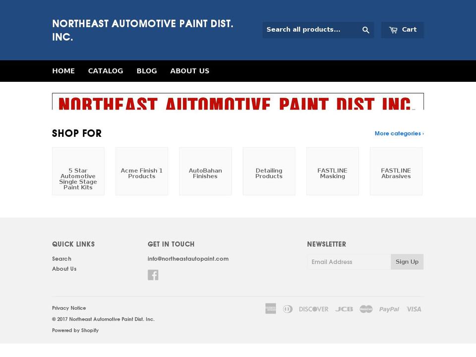 northeastautopaint.com shopify website screenshot