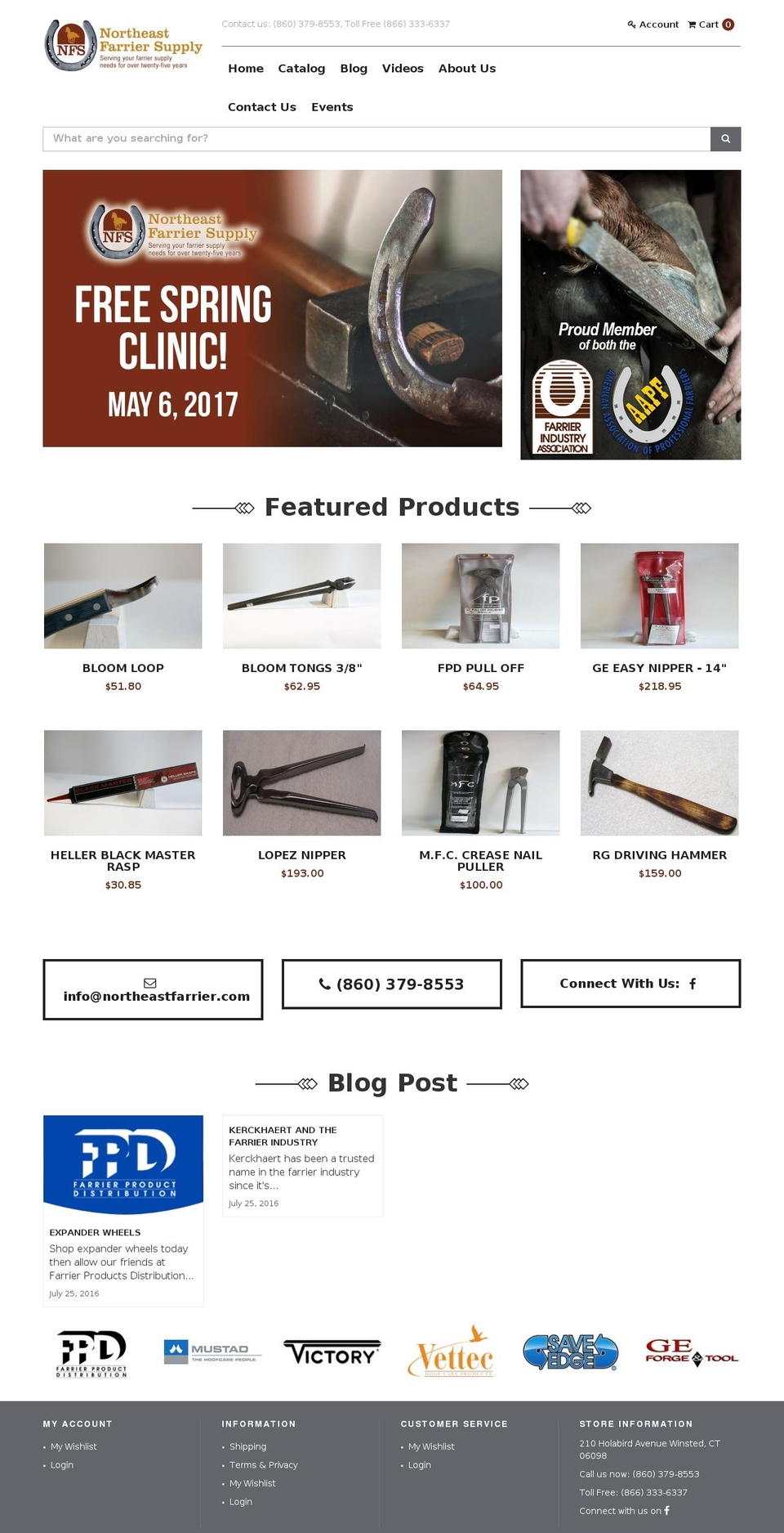 northeastfarrier.com shopify website screenshot