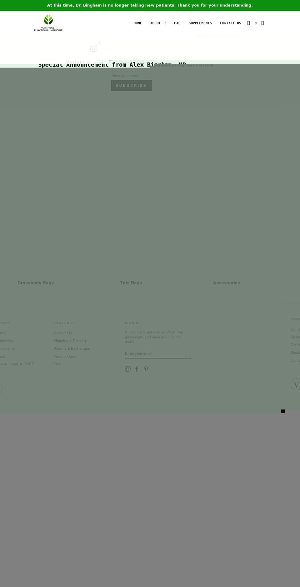 northeastfunctionalmedicine.com shopify website screenshot