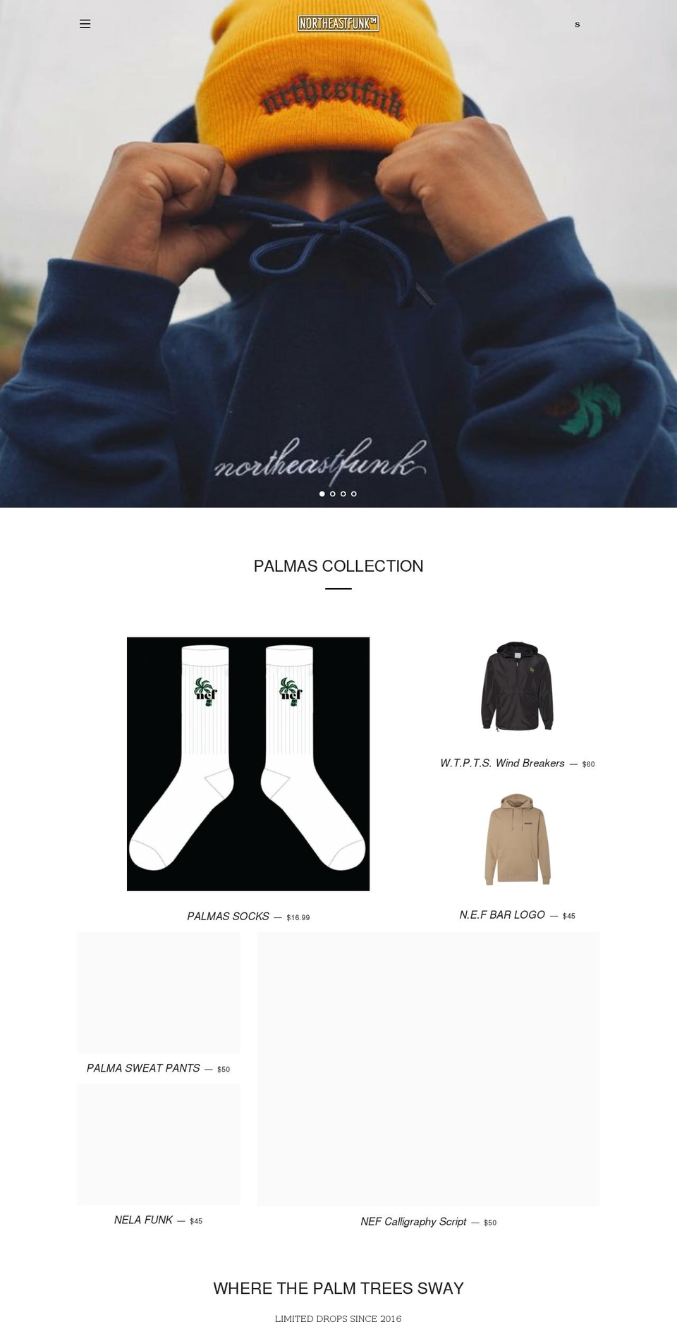 northeastfunk.com shopify website screenshot