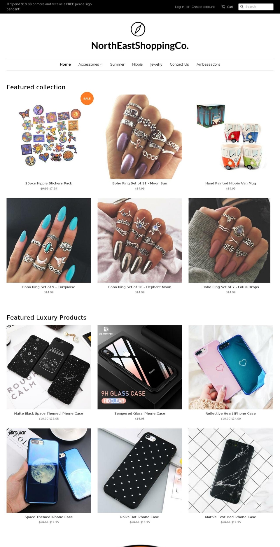 northeastshoppingco.com — Shopify storefront screenshot