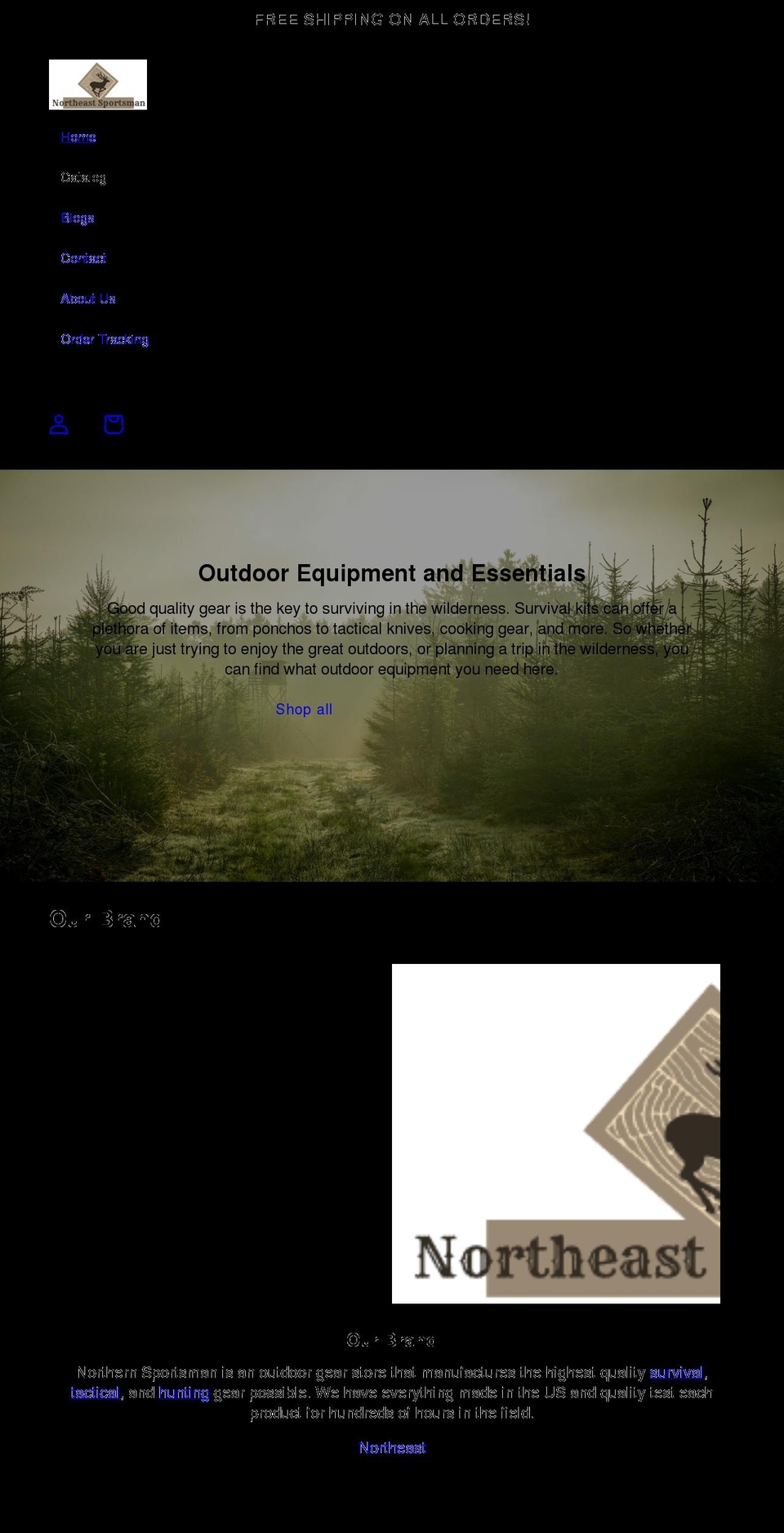 northeastsportsman.com shopify website screenshot