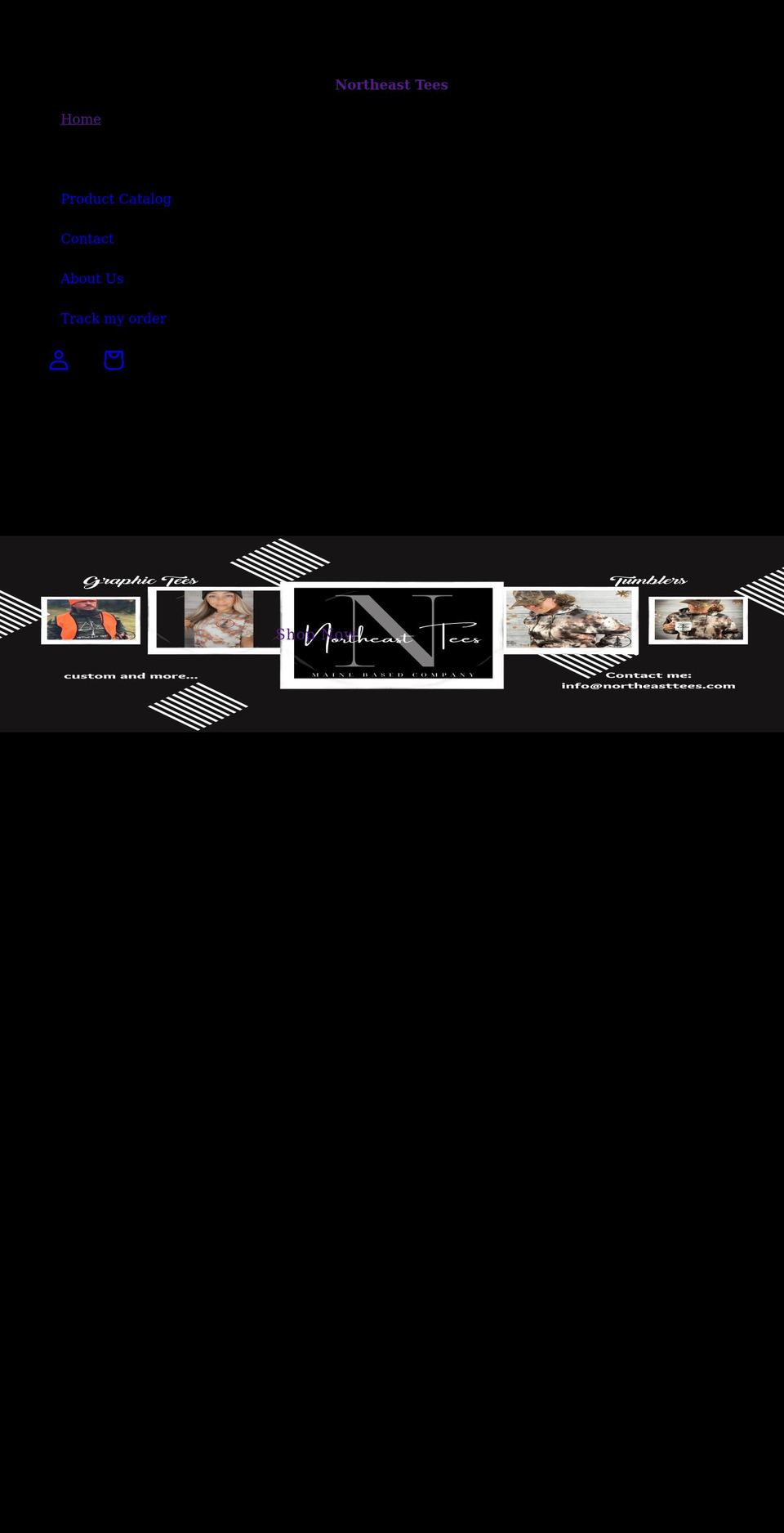 northeasttees.com shopify website screenshot