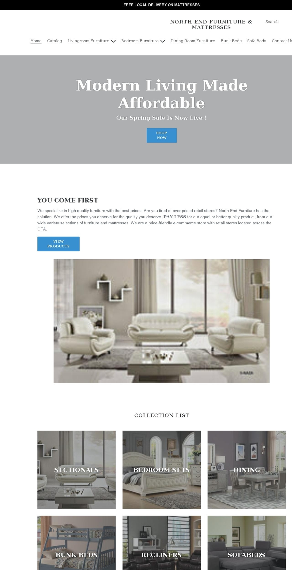 northendfurniture.com shopify website screenshot