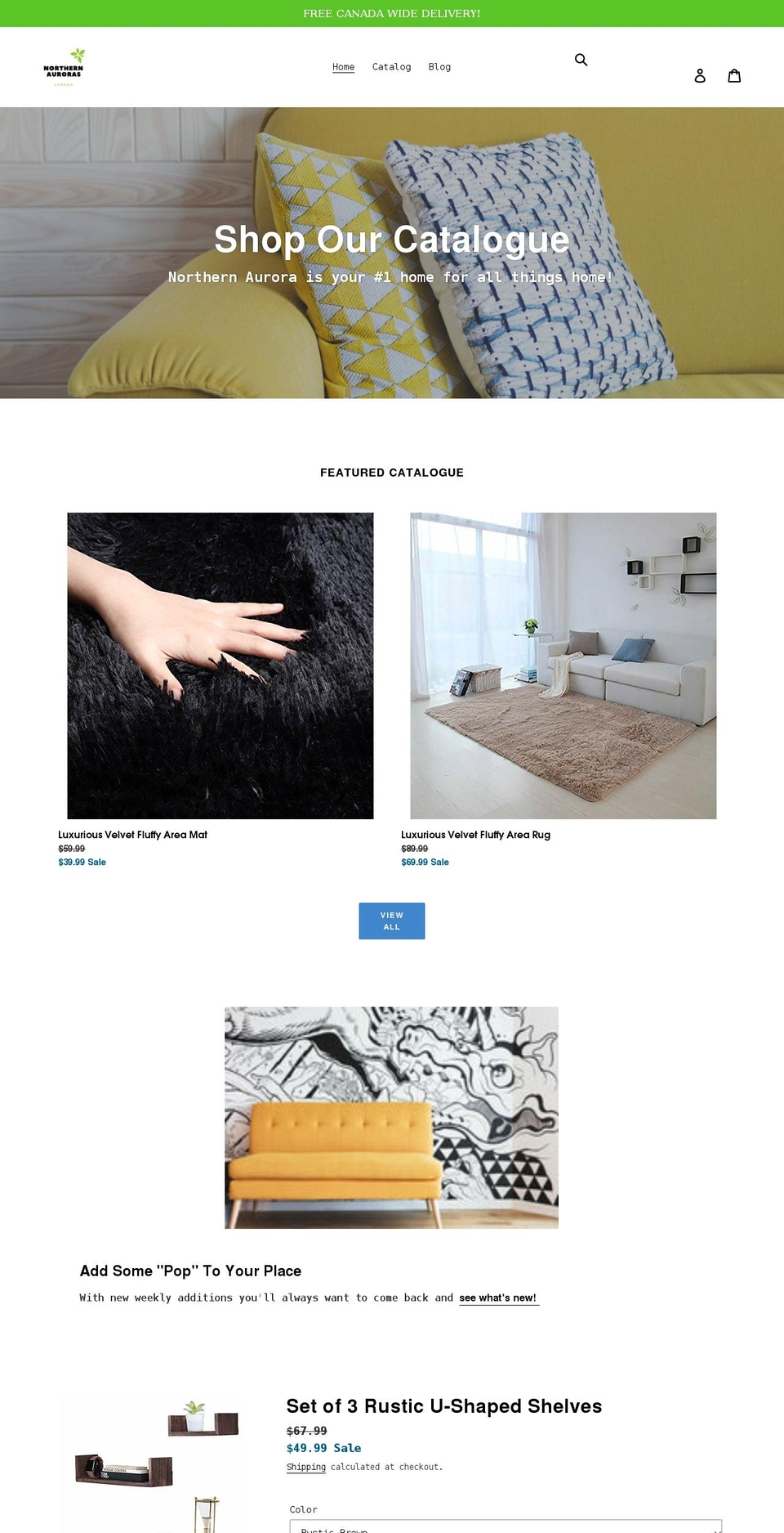 northernauroras.ca shopify website screenshot