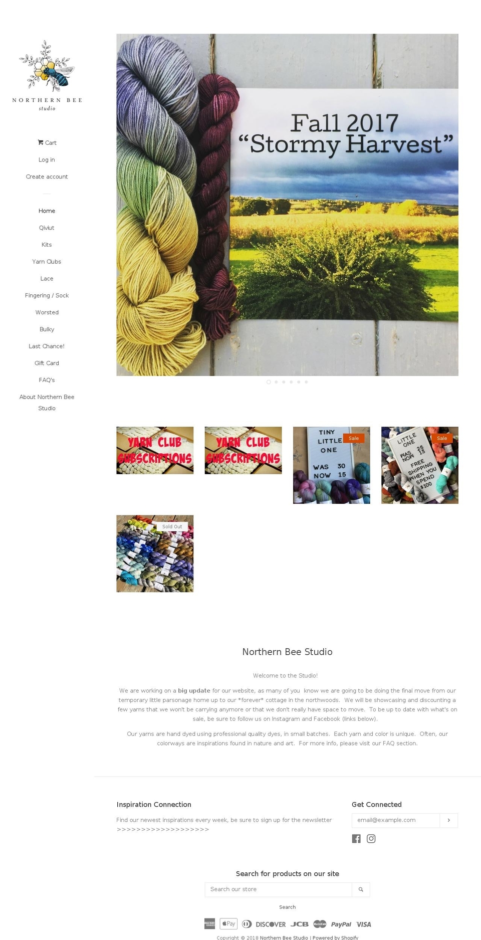 northernbeestudio.com — Shopify storefront screenshot