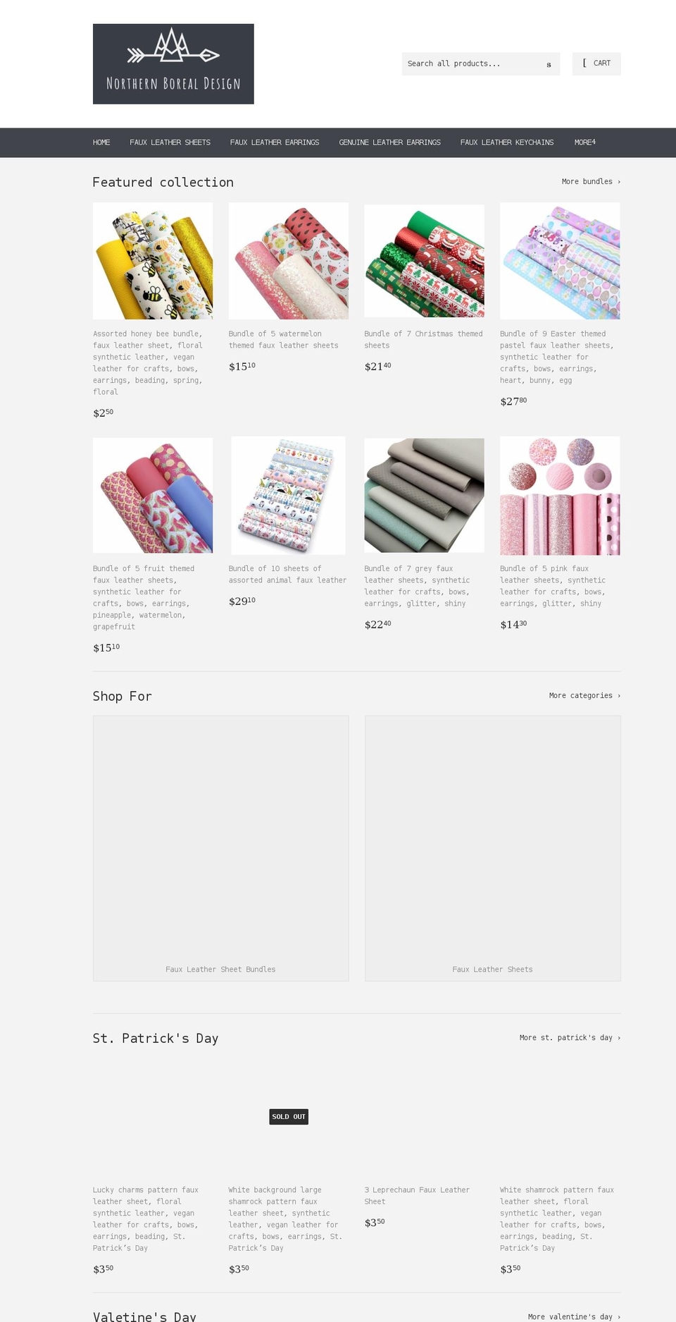 northernborealdesign.com shopify website screenshot