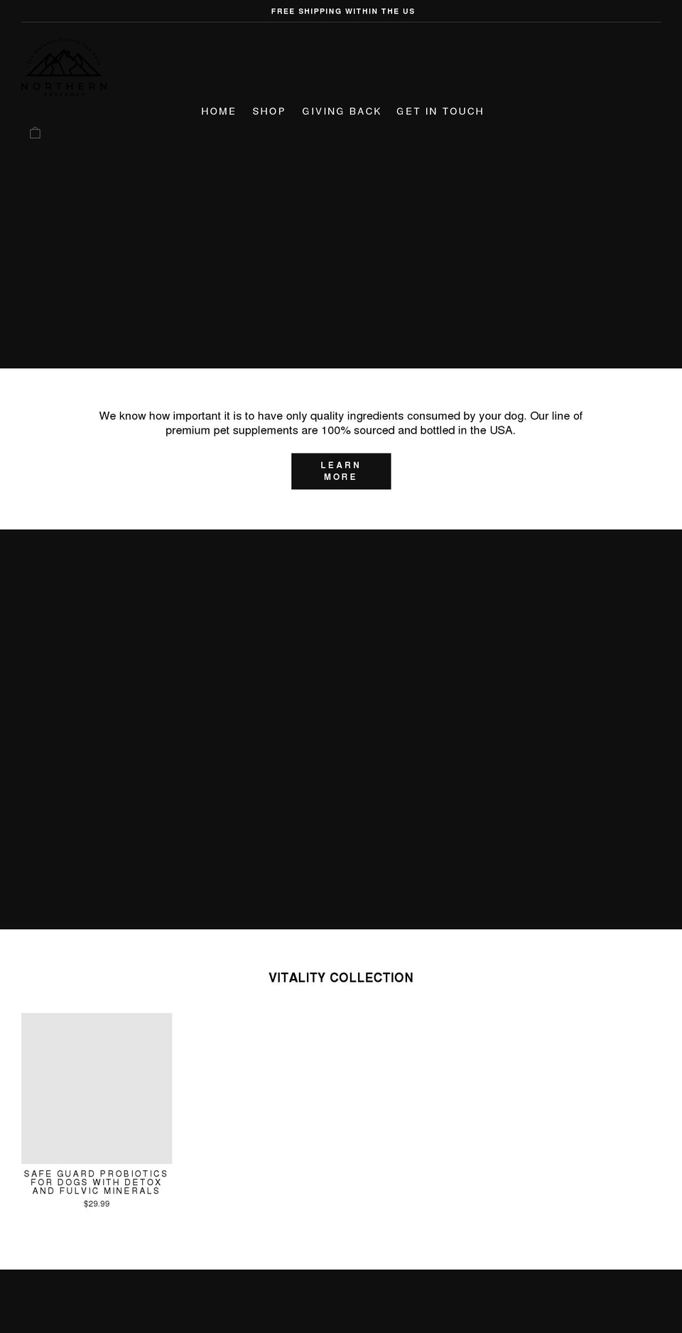 northerncascades.com shopify website screenshot