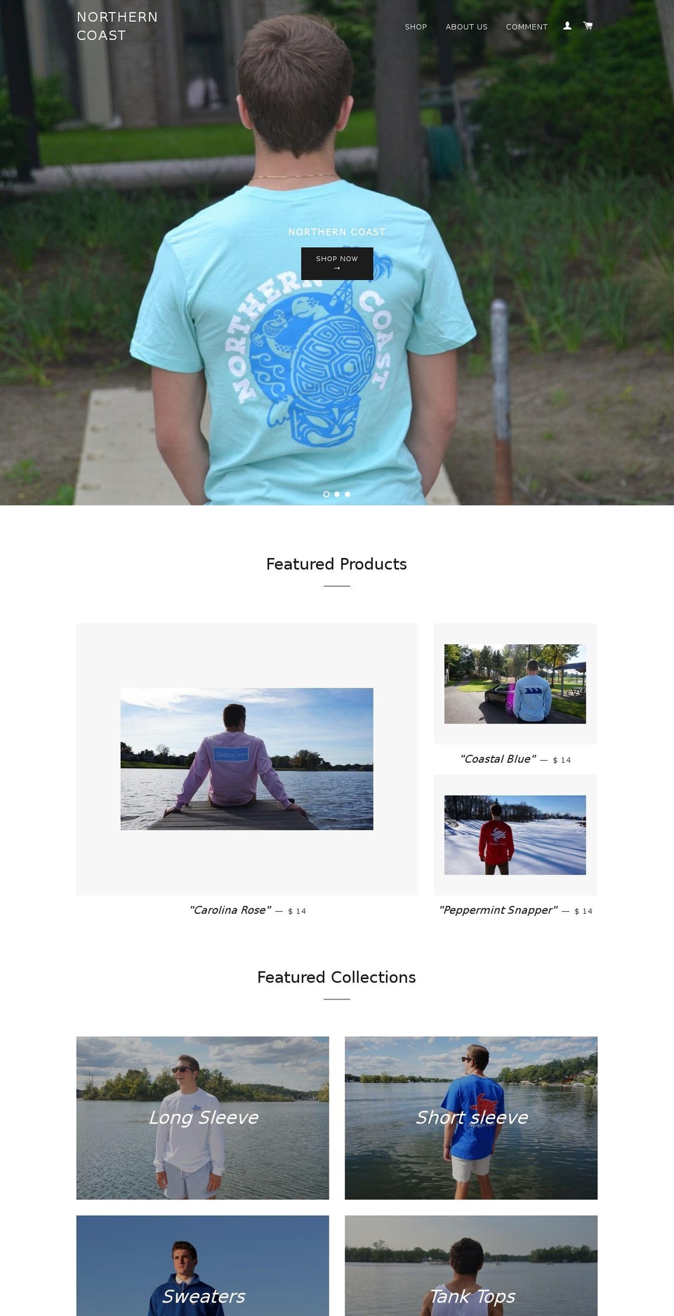 northerncoastapparel.com shopify website screenshot