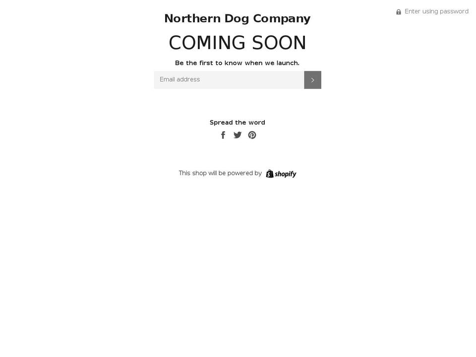 northerndogcompany.com — Shopify storefront screenshot