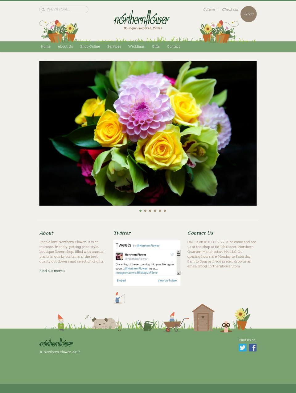 North Shopify theme site example northernflower.com