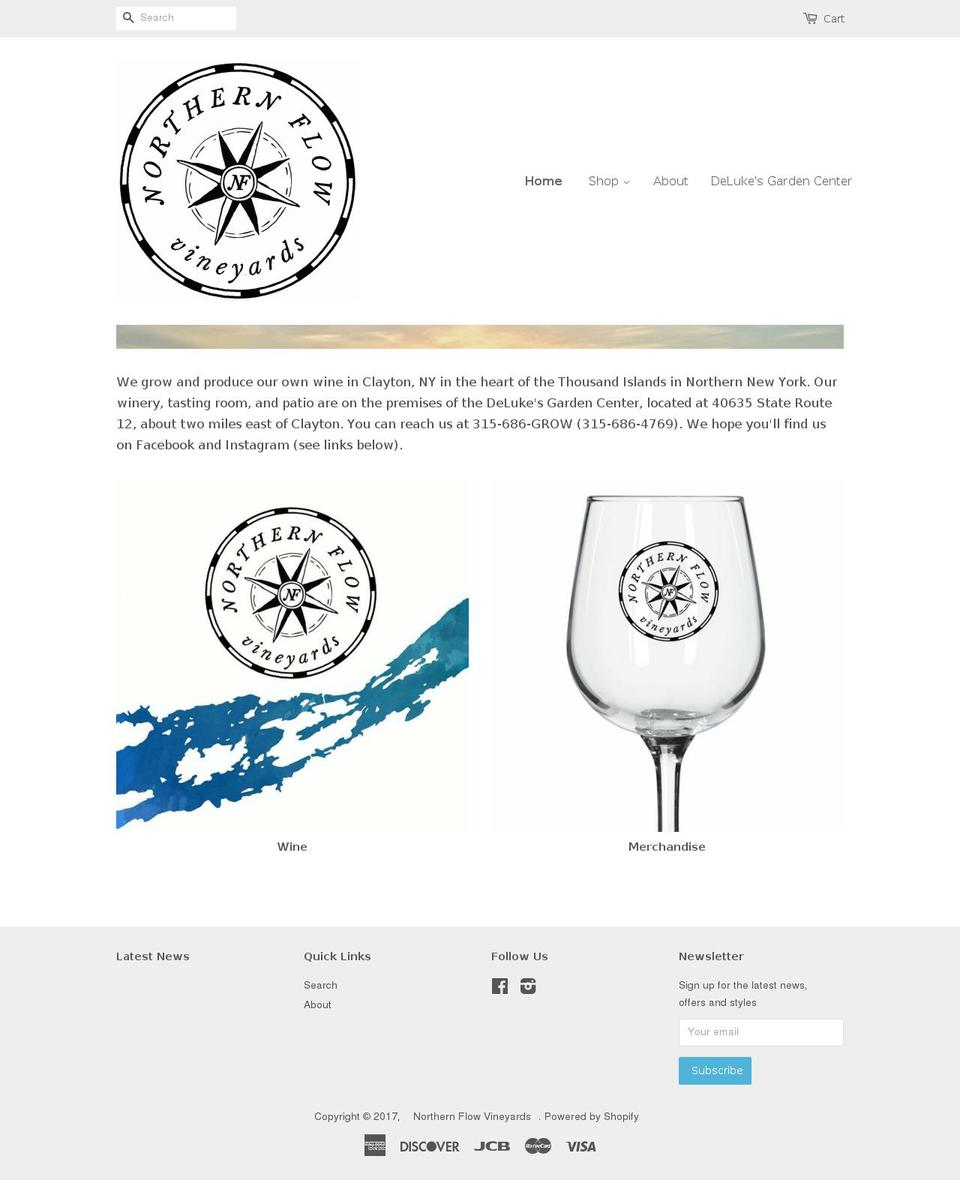 northernflowvineyards.com shopify website screenshot