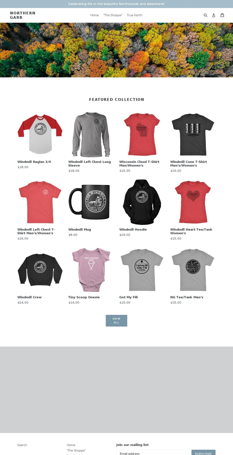 northerngarb.com — Shopify storefront screenshot