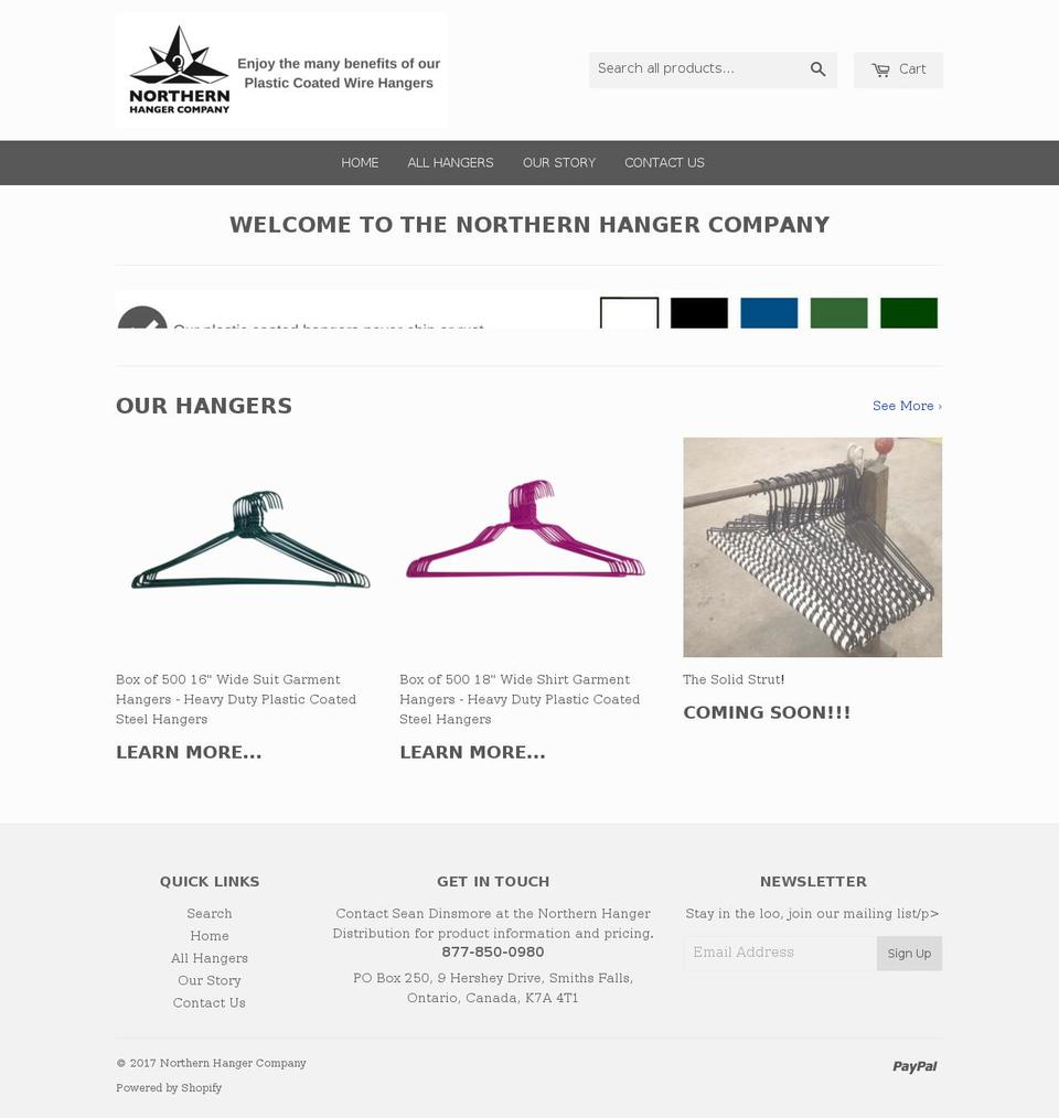 northernhanger.com shopify website screenshot