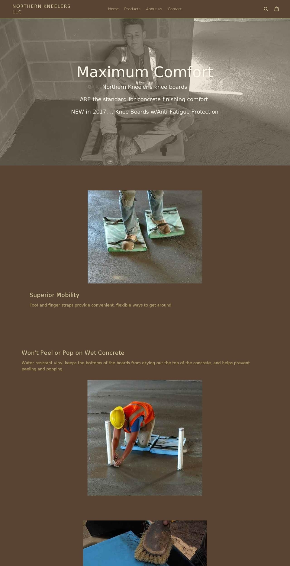 northernkneelers.com shopify website screenshot