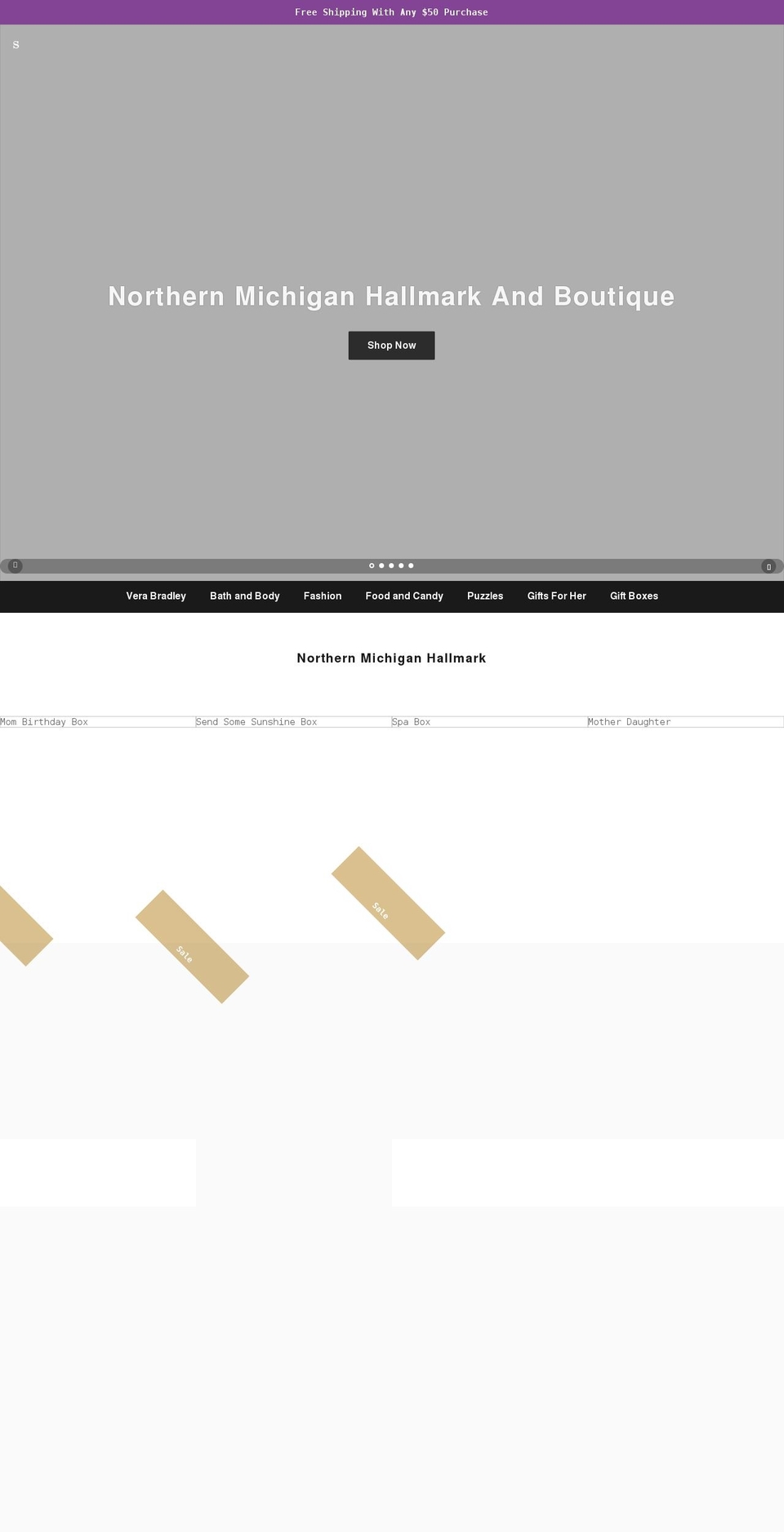 northernmichiganhallmark.com shopify website screenshot