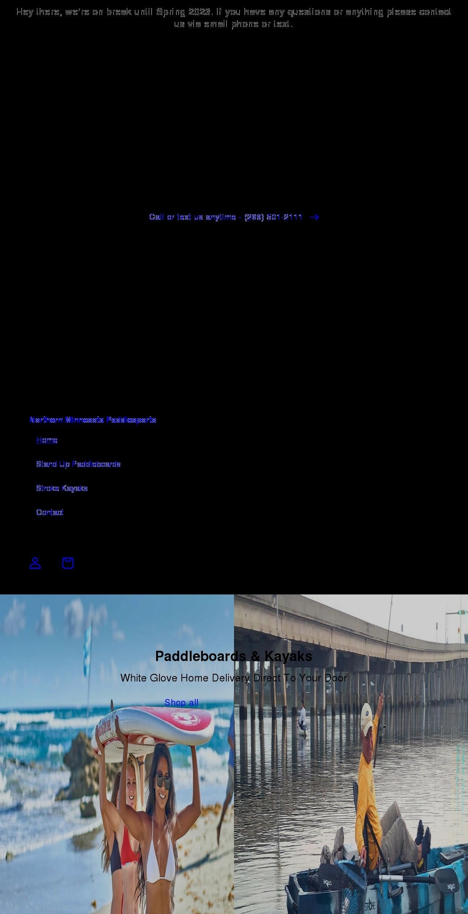 northernminnesotapaddlesports.com shopify website screenshot