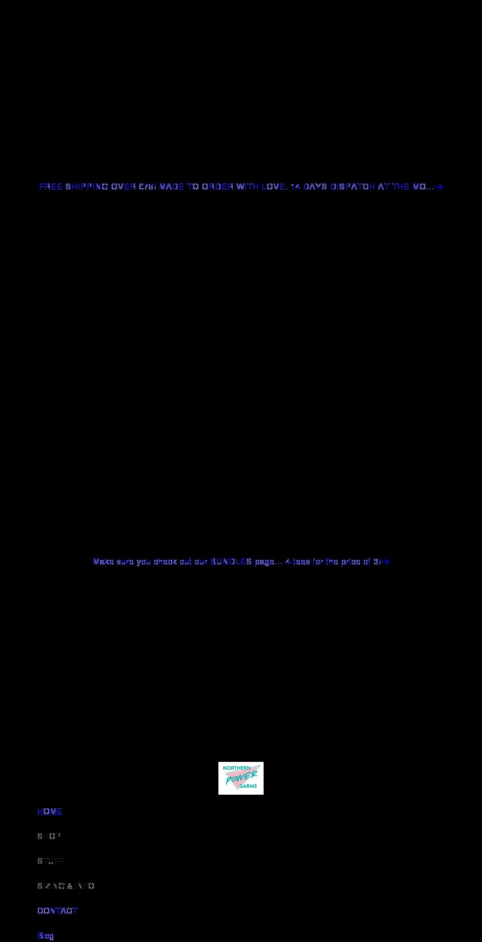 northernpowergarms.co.uk shopify website screenshot