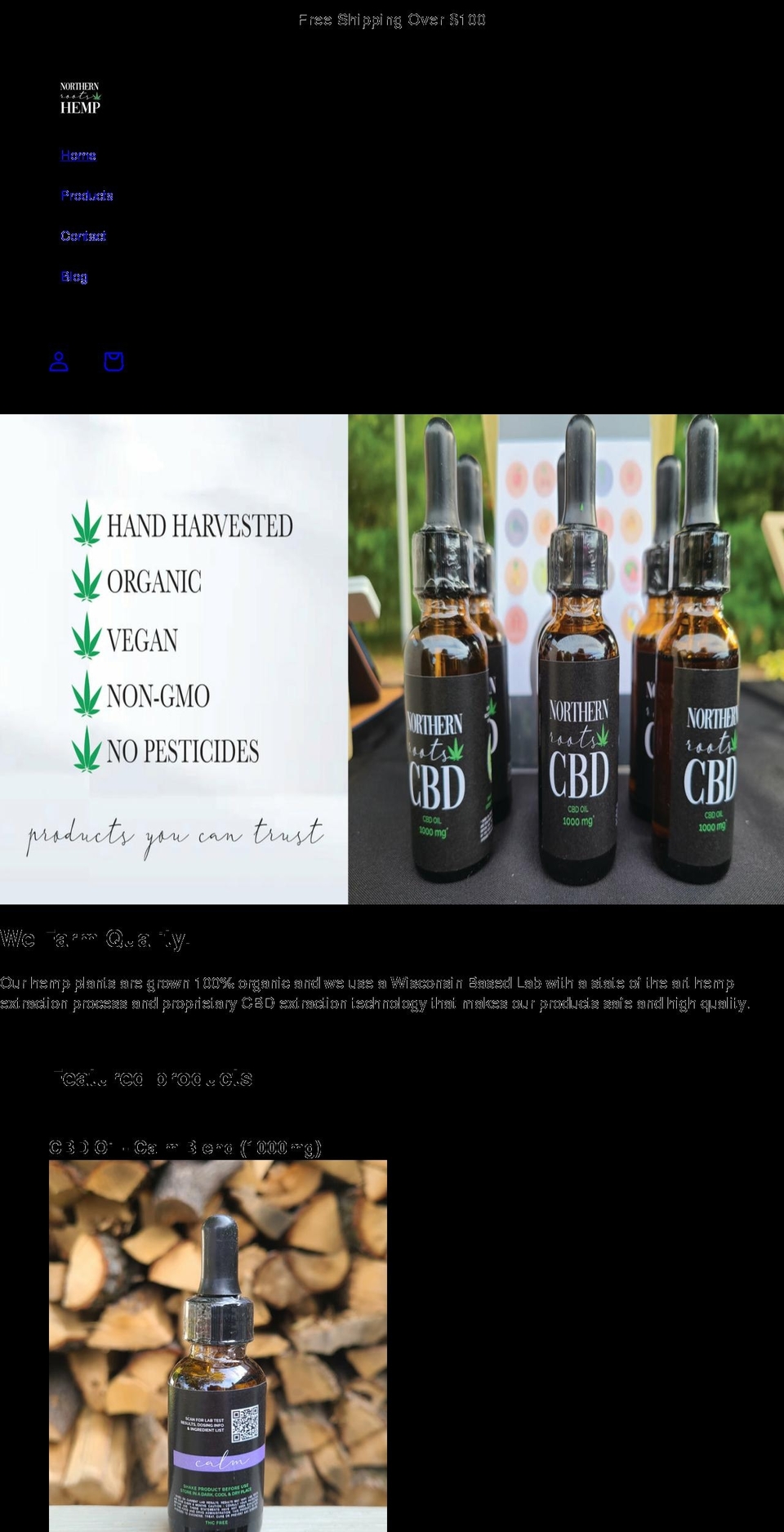 northernrootscbd.com shopify website screenshot