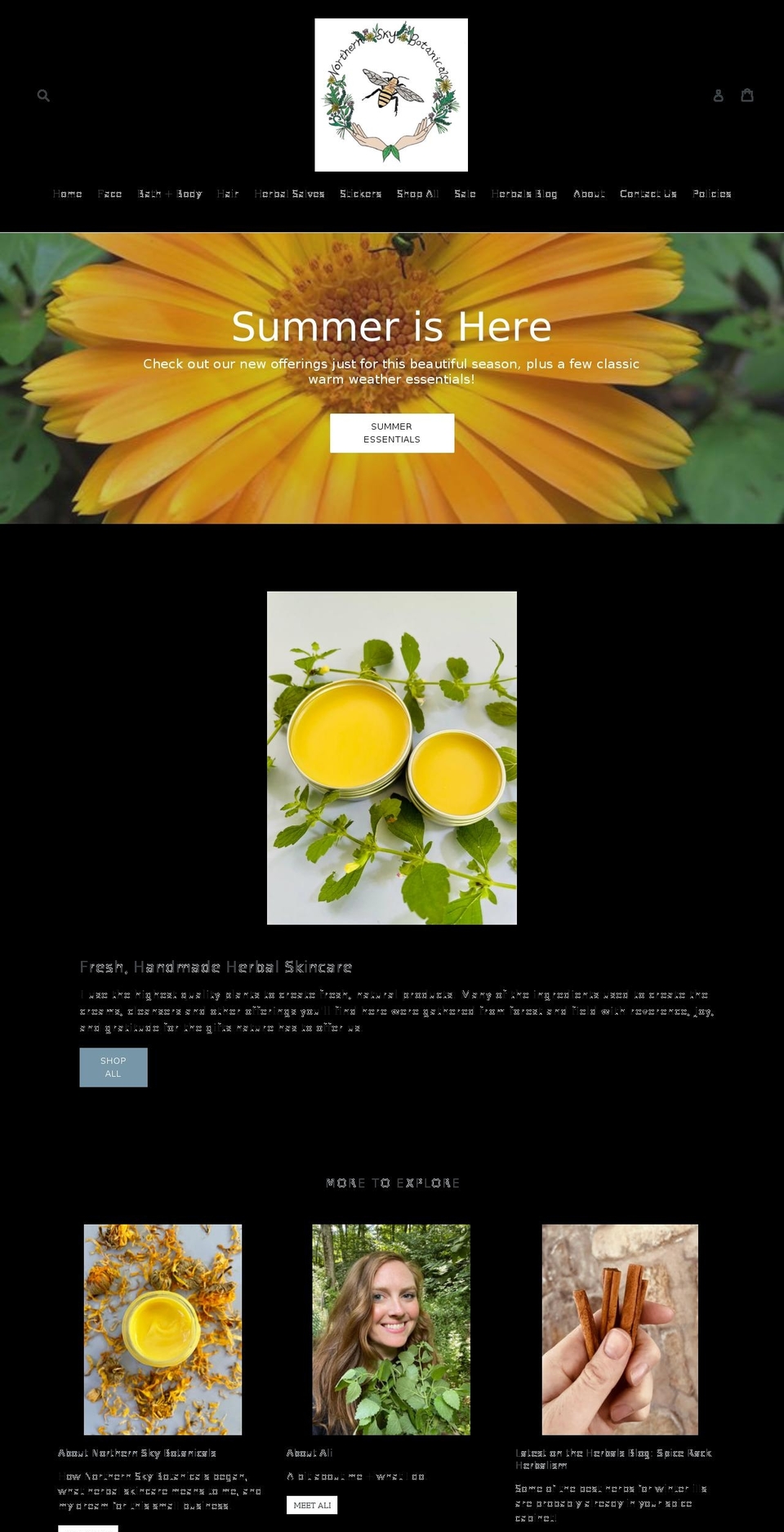 northernskybotanicals.com — Shopify storefront screenshot