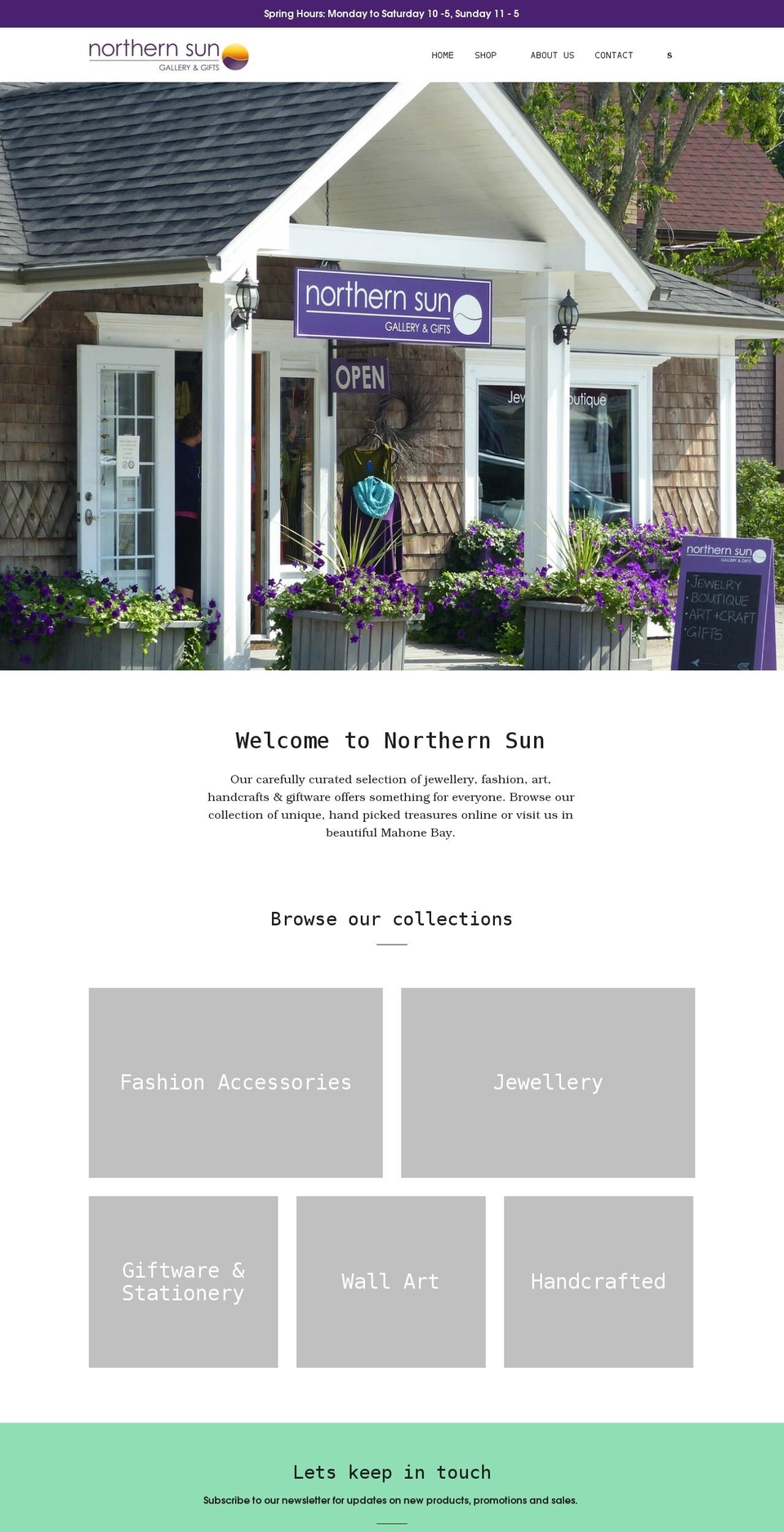 northernsungallery.com shopify website screenshot