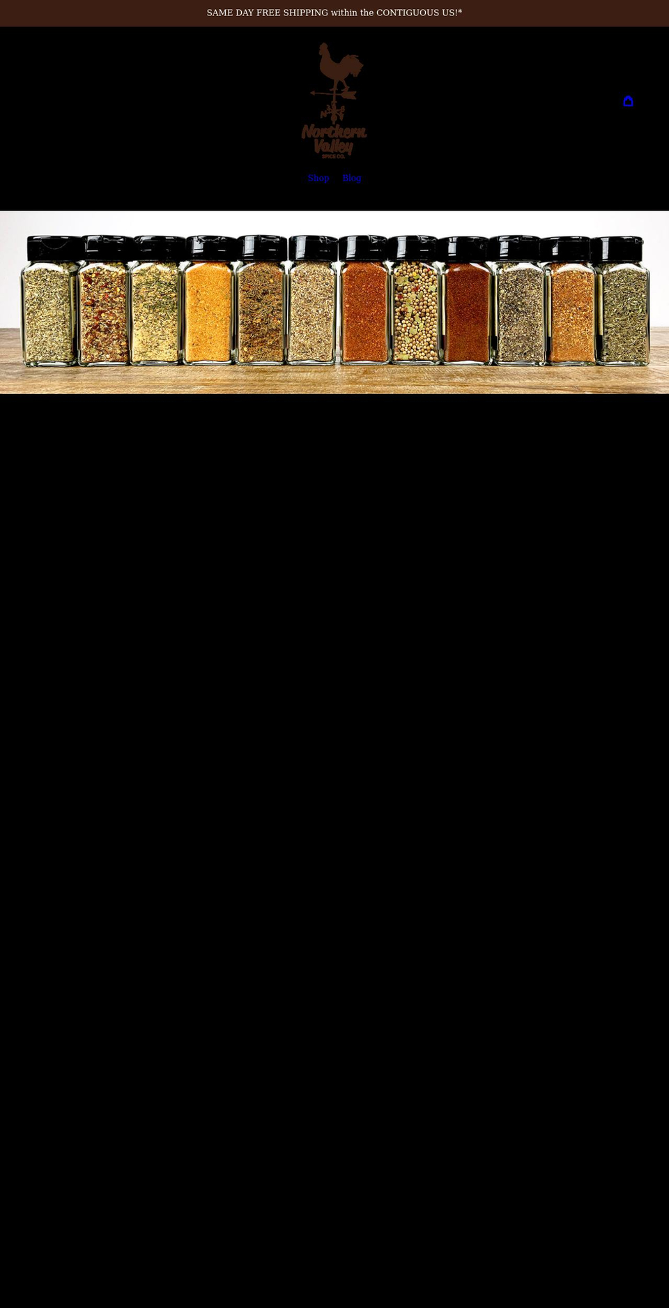 northernvalleyspiceco.com shopify website screenshot