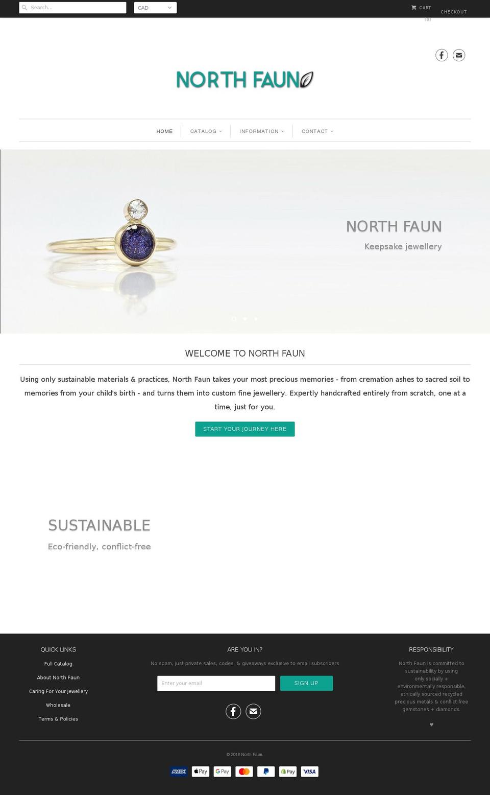 northfaun.com — Shopify storefront screenshot