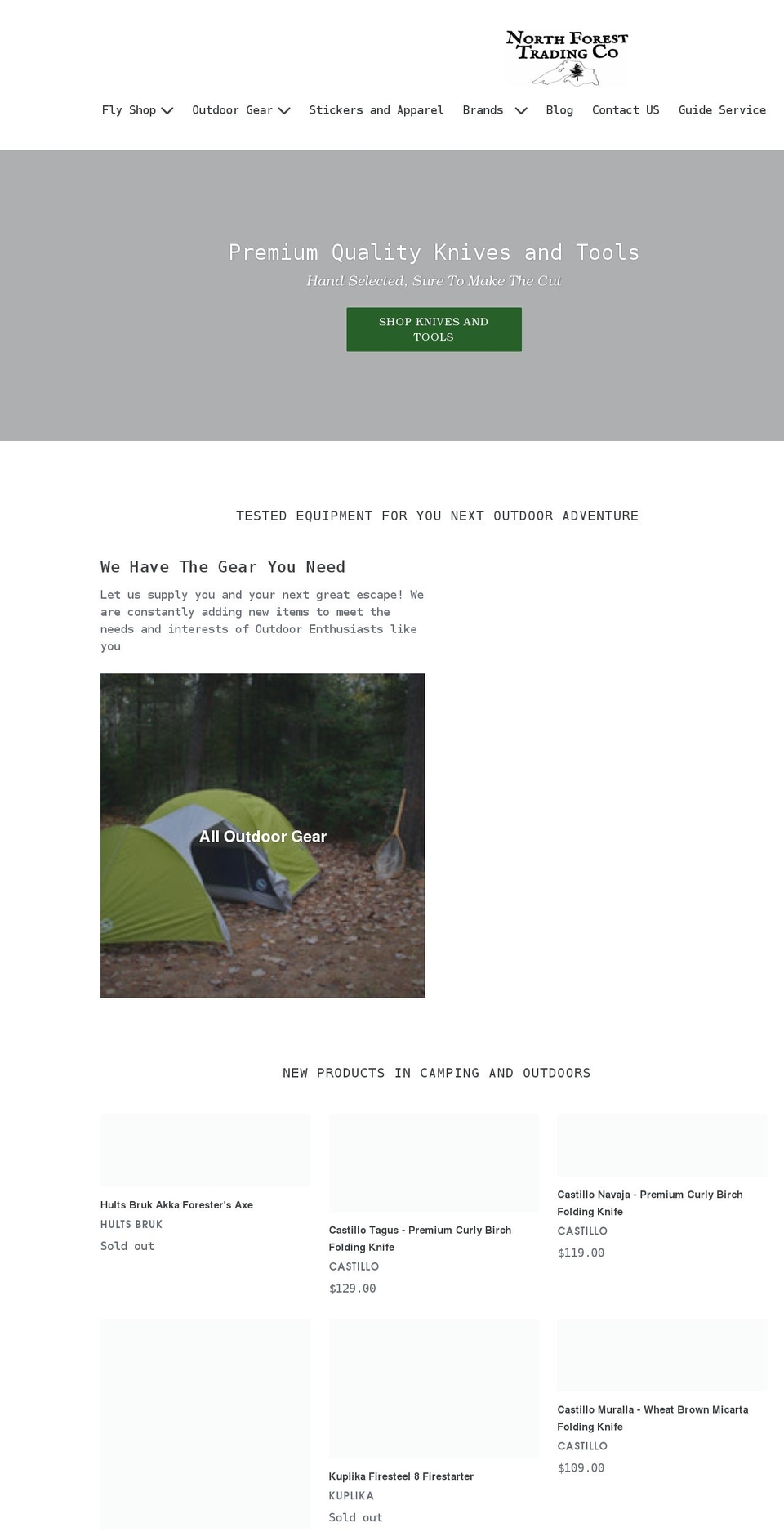 northforesttradingco.com shopify website screenshot