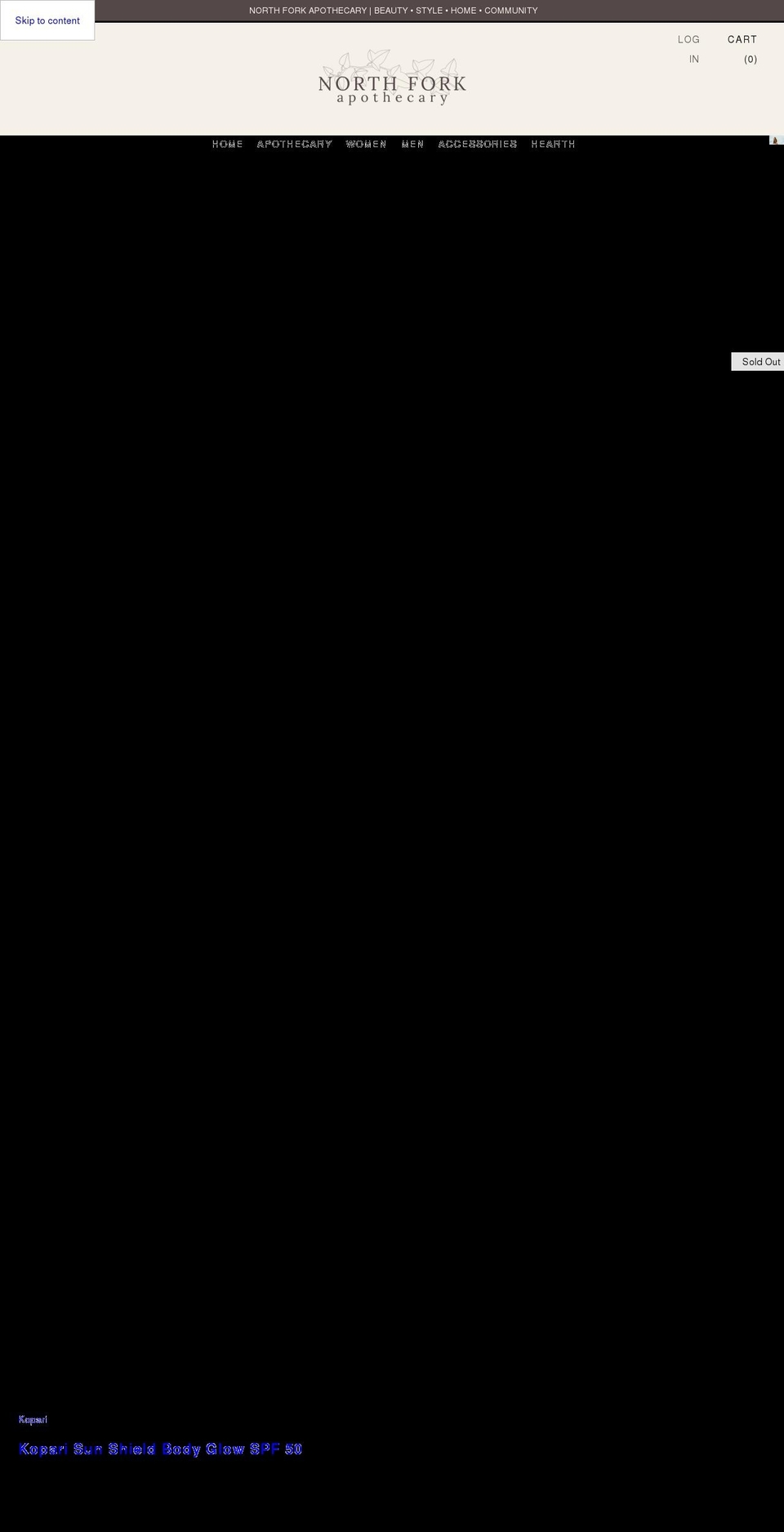 northforkapothecary.com shopify website screenshot