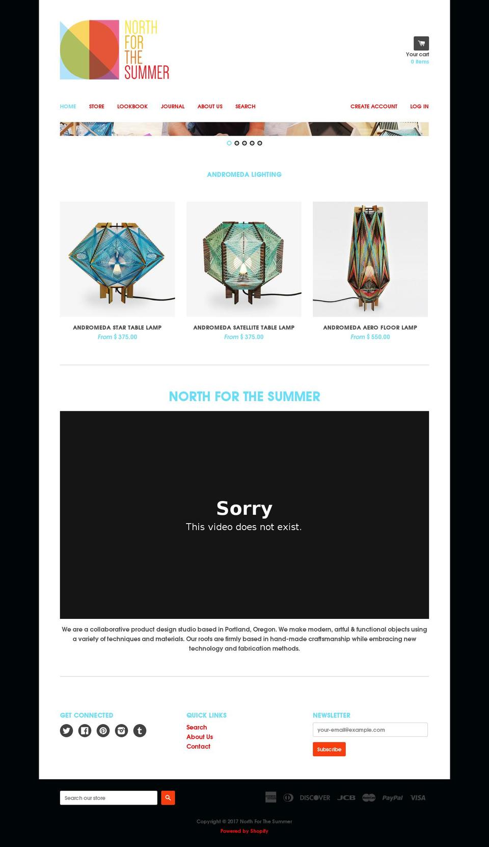 northforthesummer.com shopify website screenshot