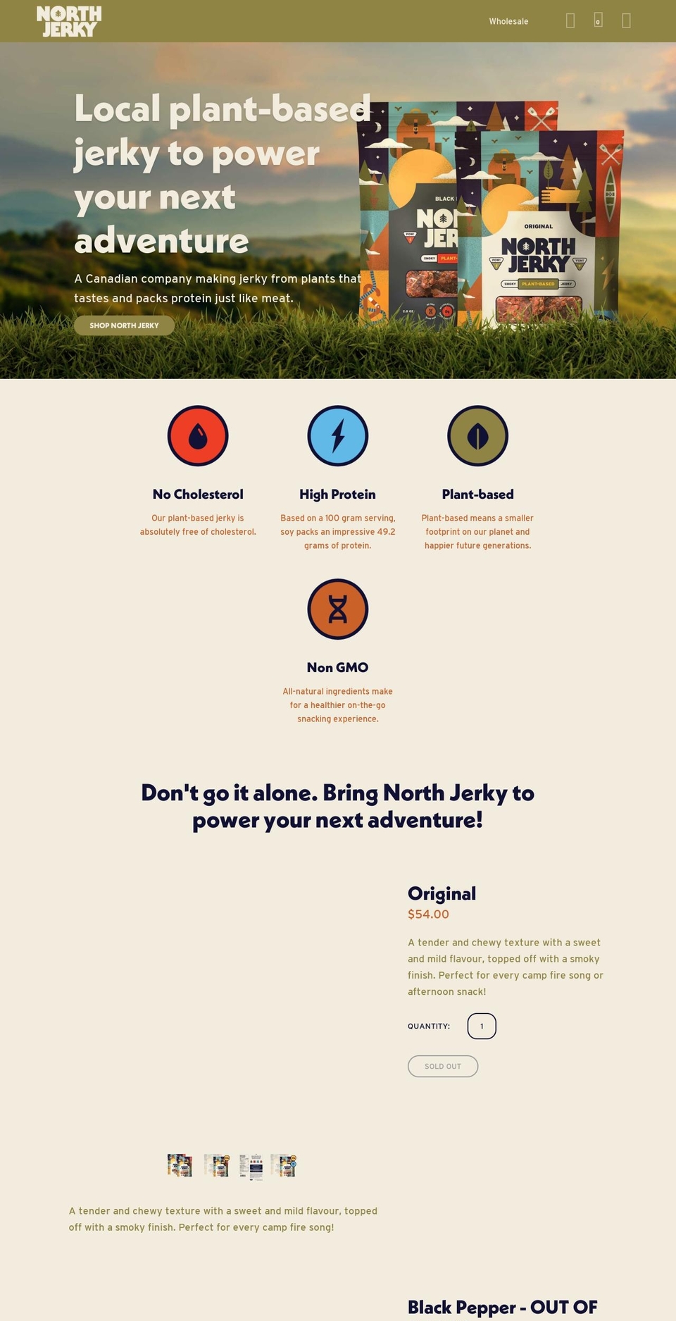 northjerky.com shopify website screenshot